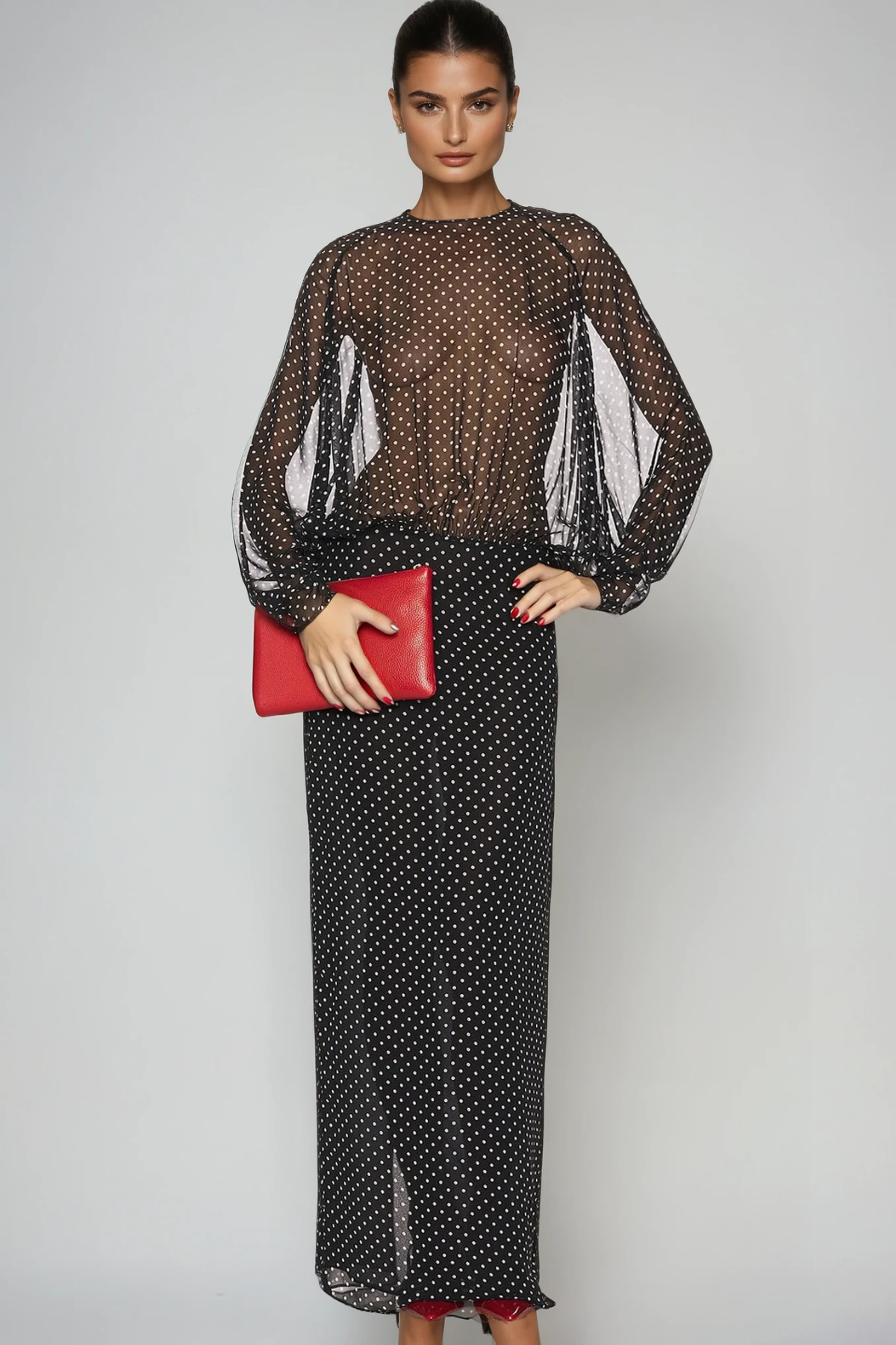 Derek Backless Dot Maxi Dress