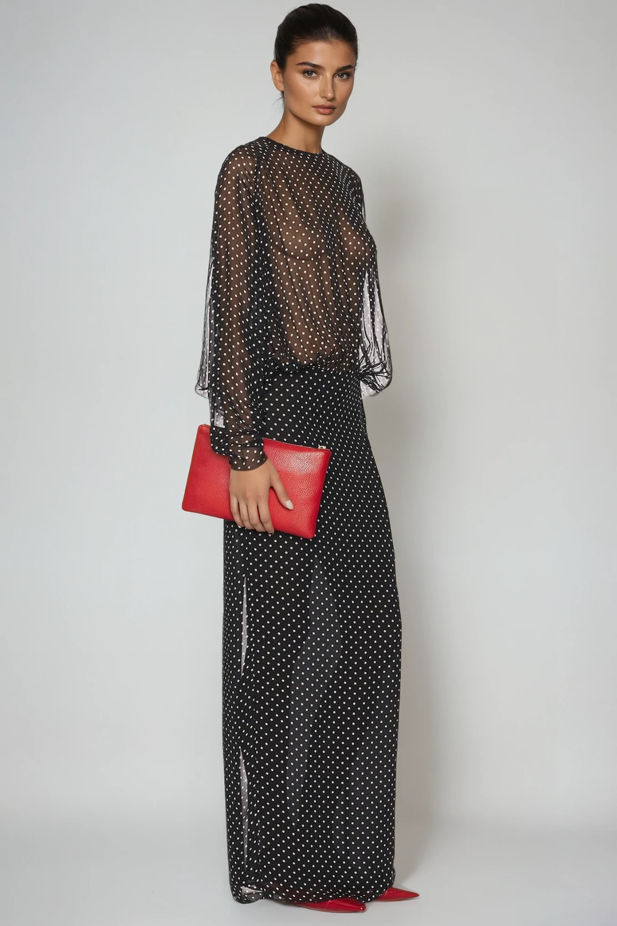 Derek Backless Dot Maxi Dress