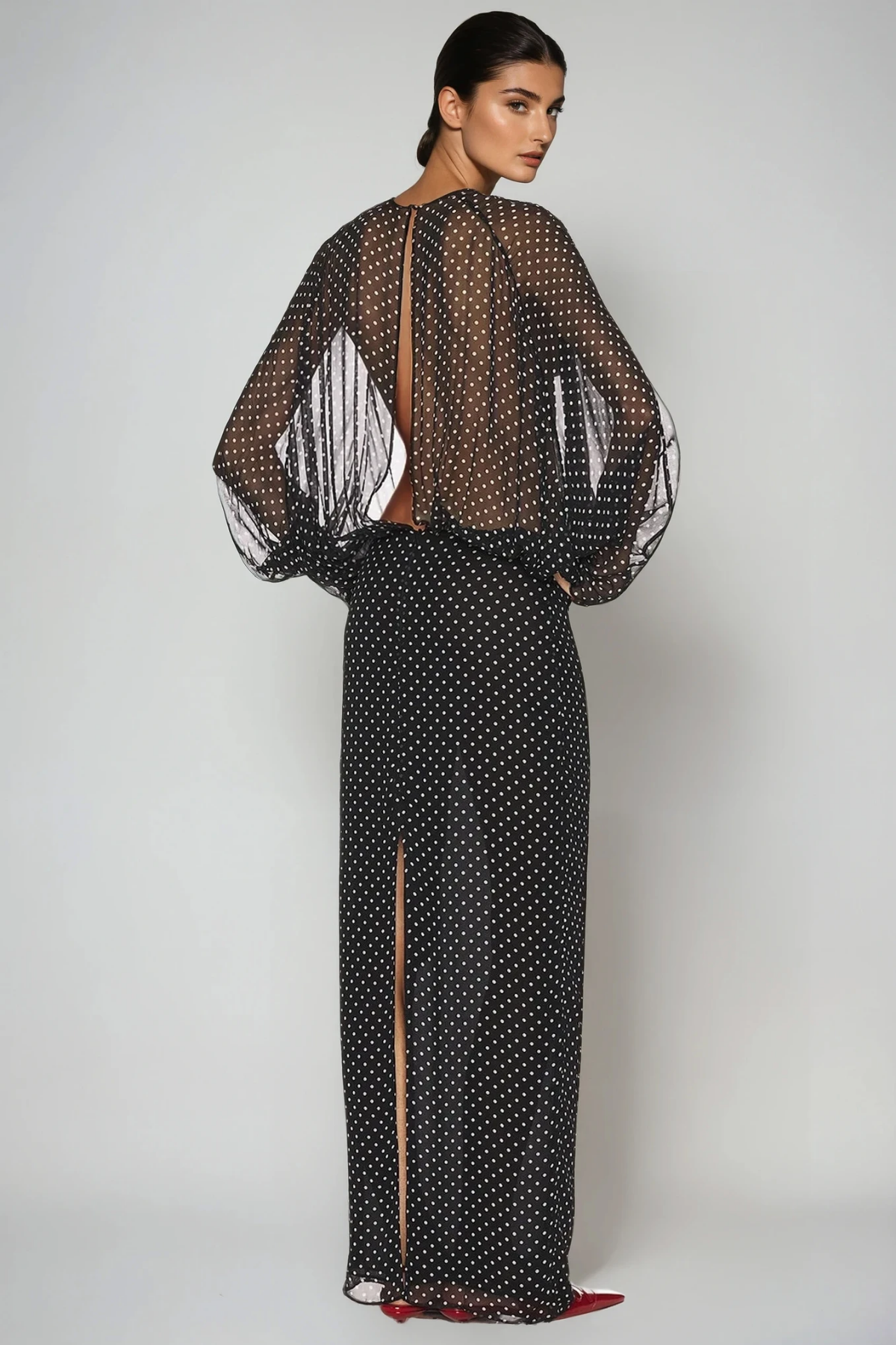 Derek Backless Dot Maxi Dress