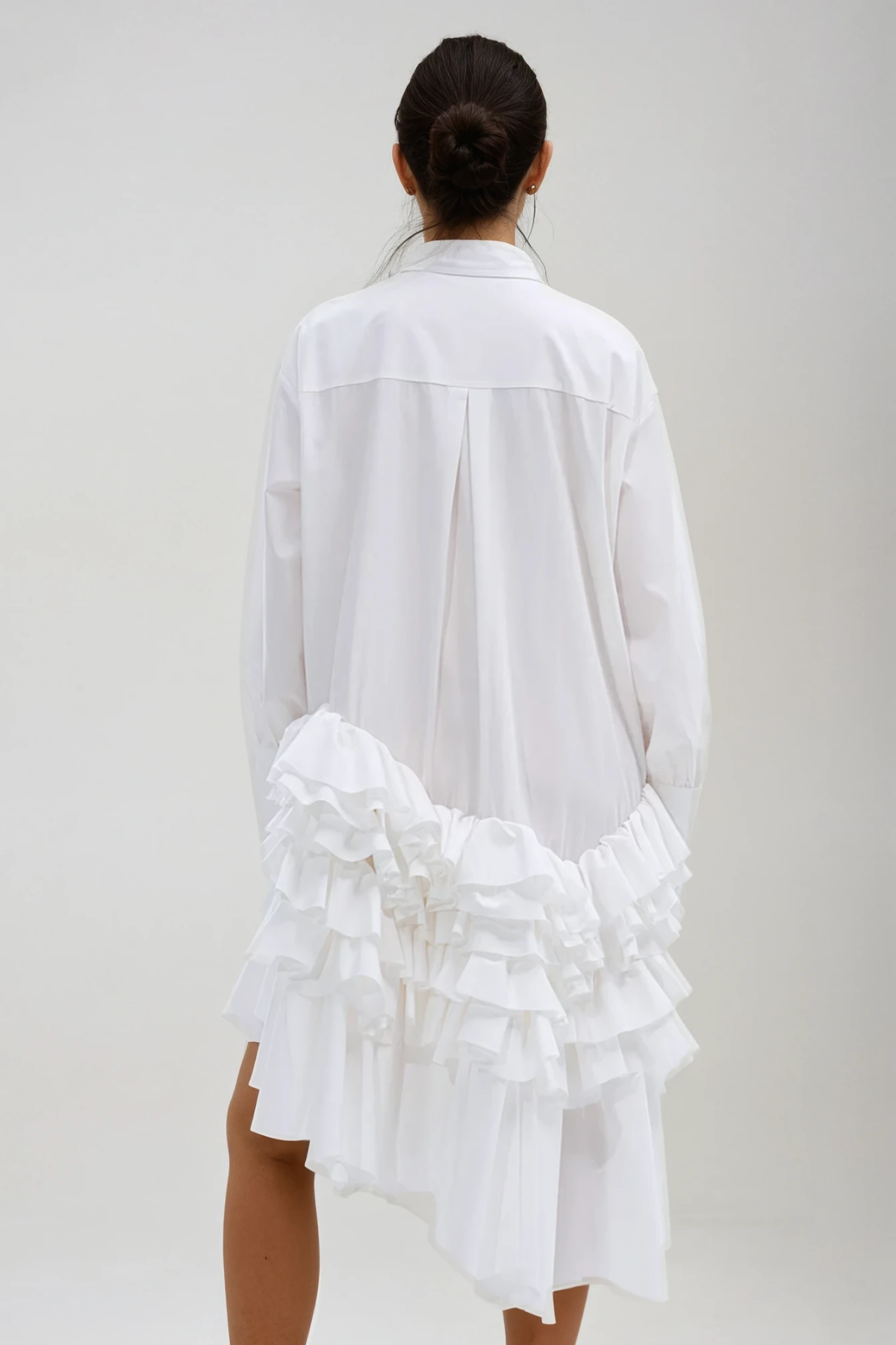 Dermot Ruffle Mini Shirt Dress