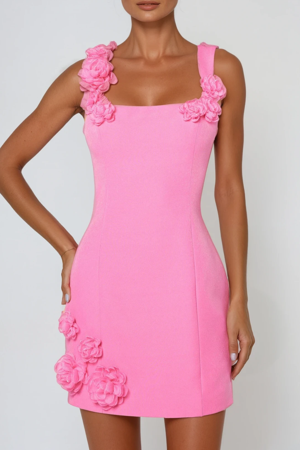 Deror Sleeveless Flower Mini Dress