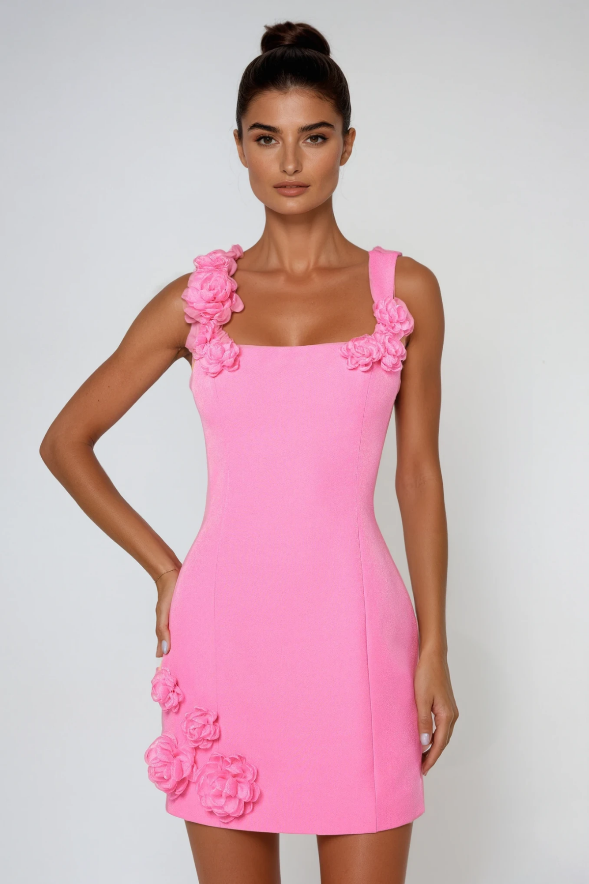 Deror Sleeveless Flower Mini Dress