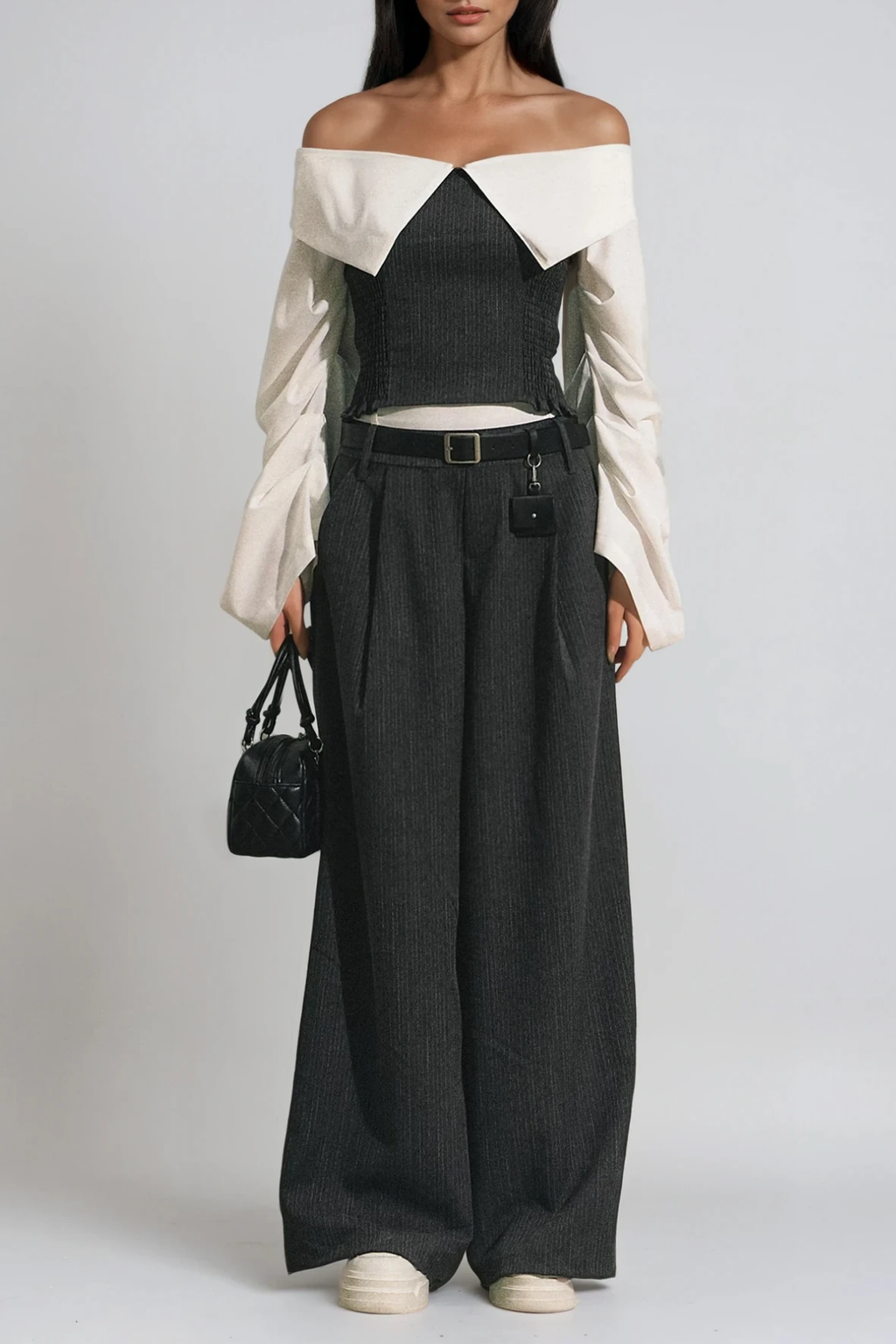 Deryn Off Shoulder Bodycon Pants Set