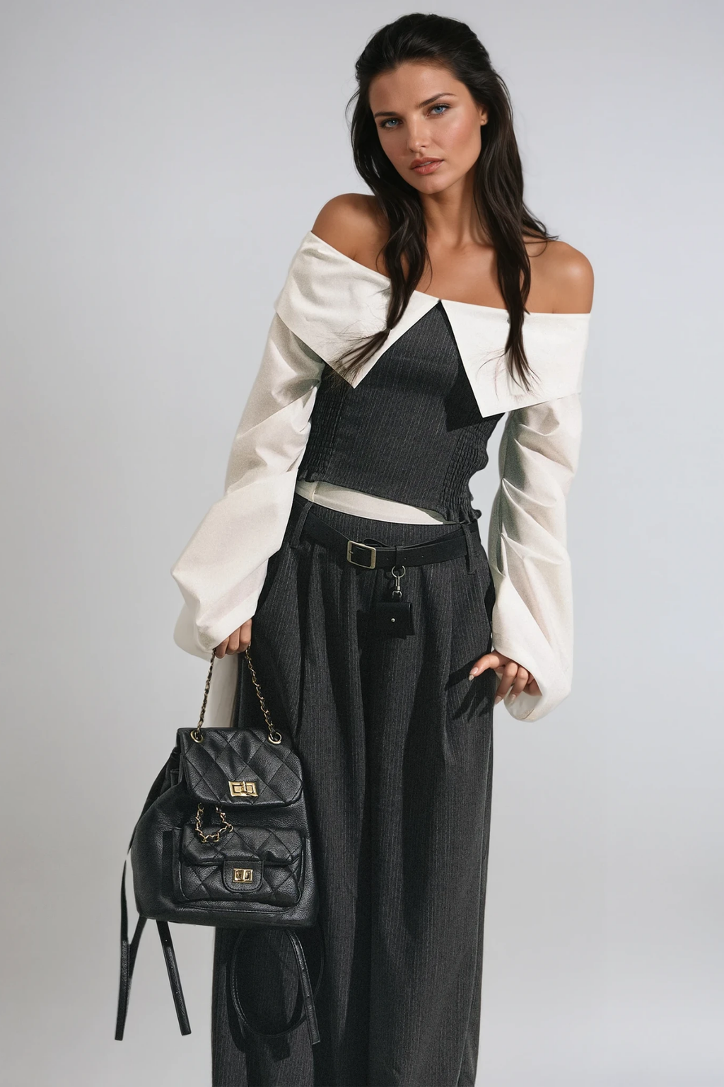 Deryn Off Shoulder Bodycon Pants Set