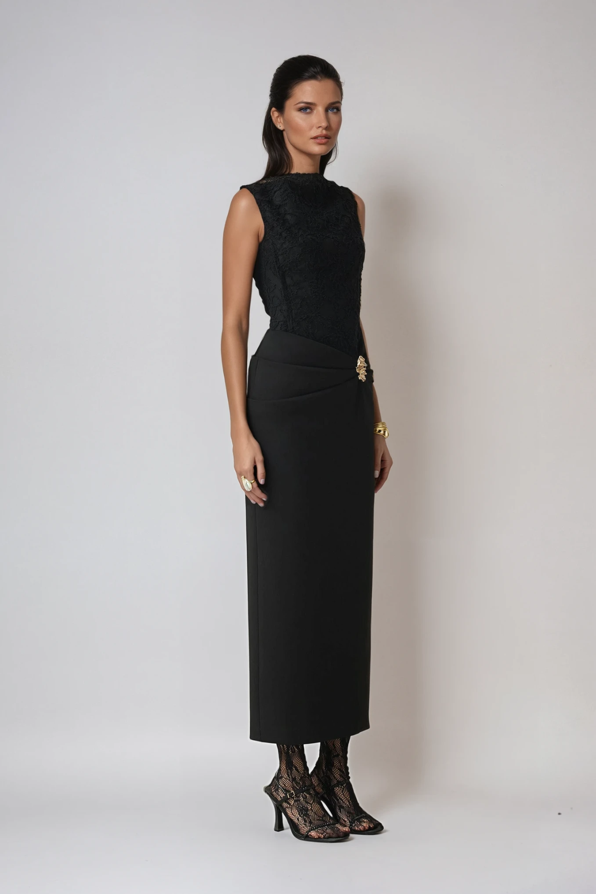 Desiree Sleeveless Deconstruct Maxi Dress