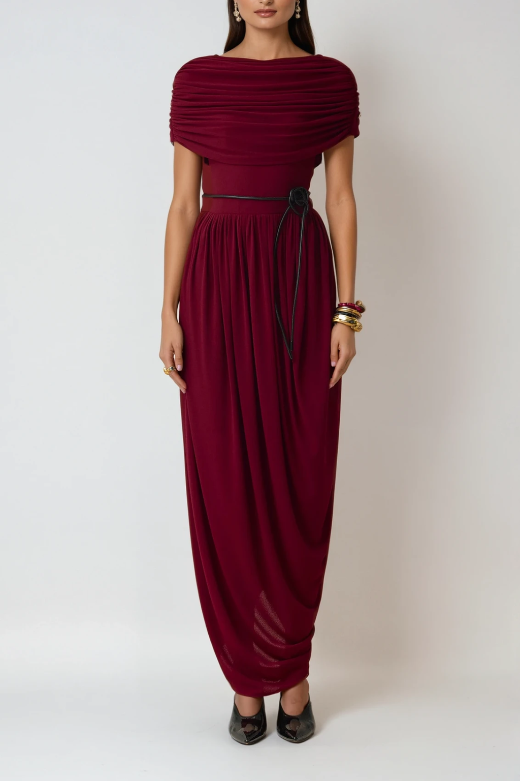 Despina Bodycon Ruch Maxi Dress