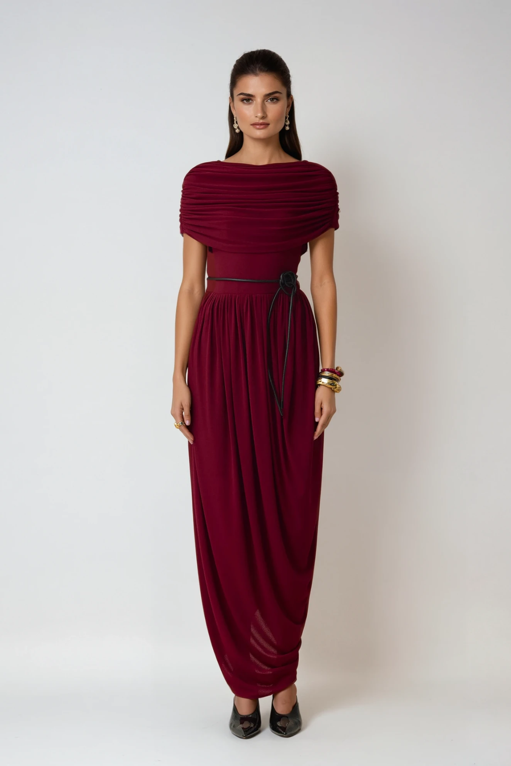 Despina Bodycon Ruch Maxi Dress