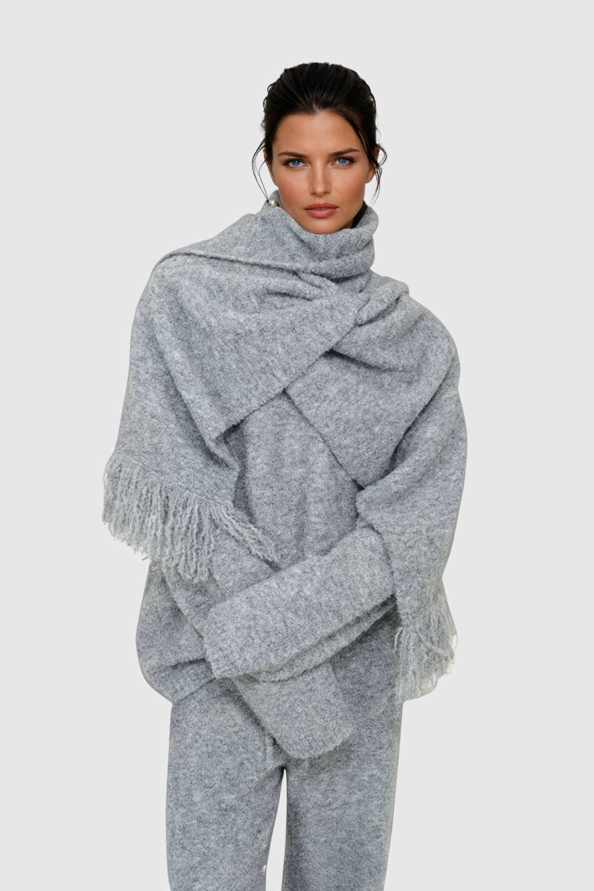 Dessie V Neck Knit Three Piece Pants Set