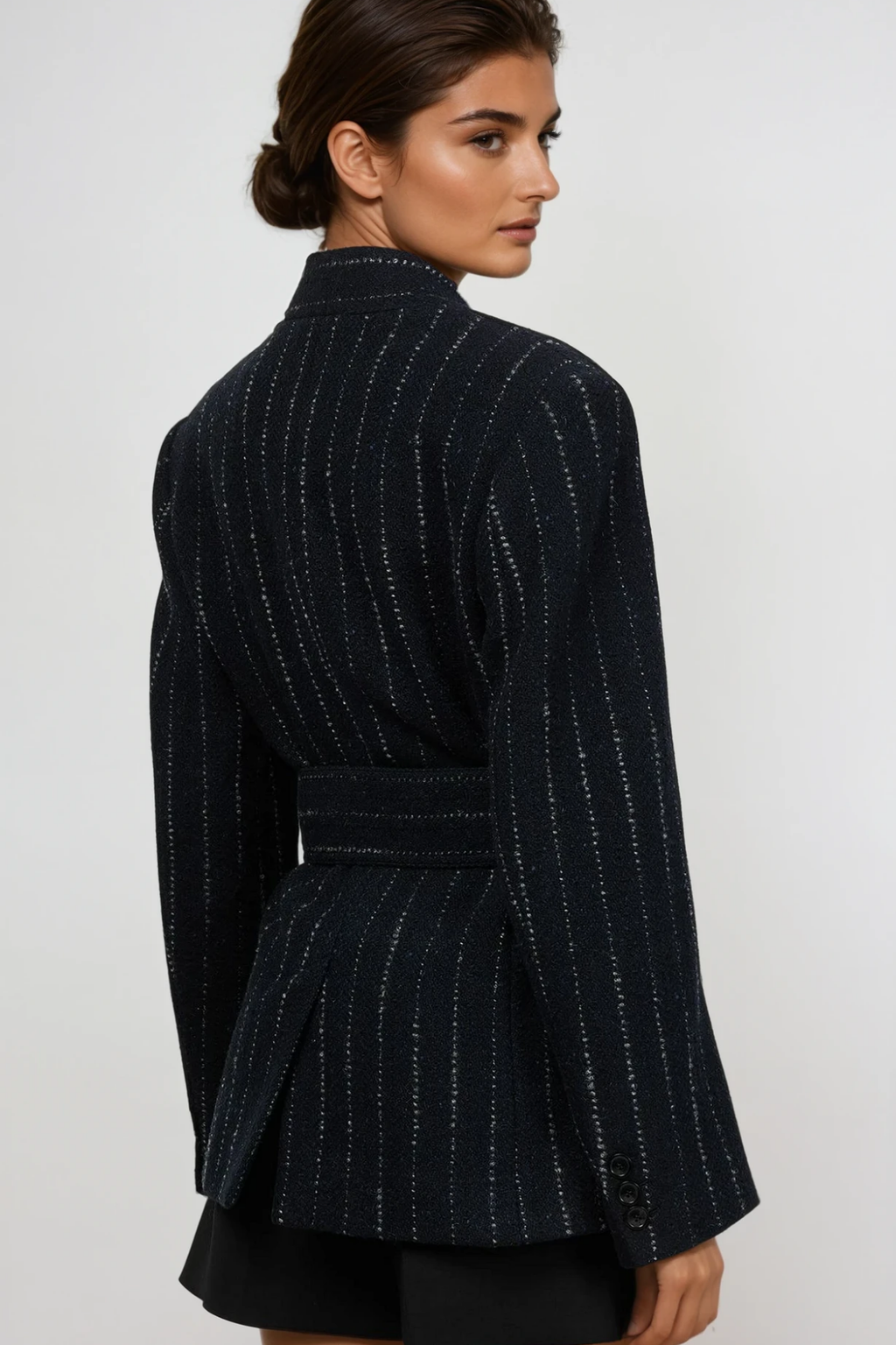 Devante Stripe Belt Jacket
