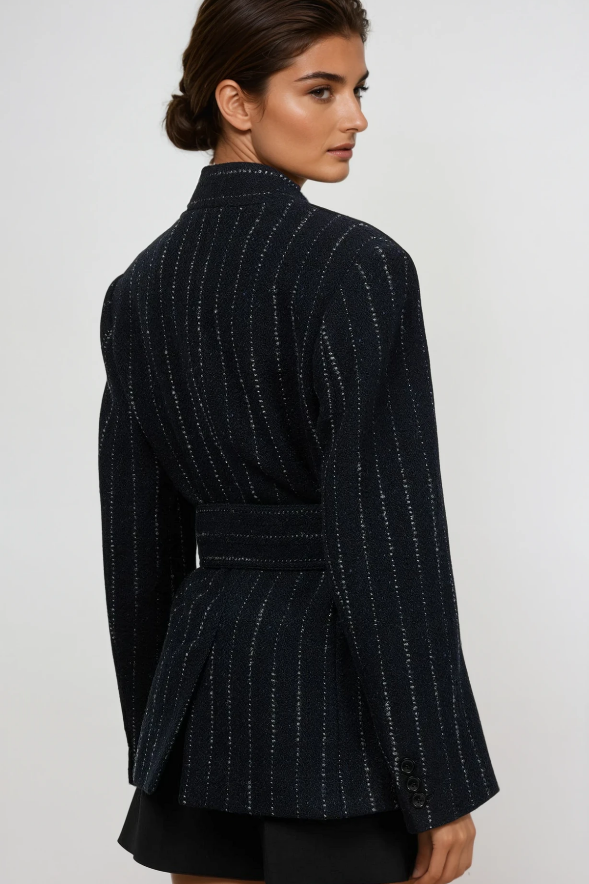 Devante Stripe Belt Jacket