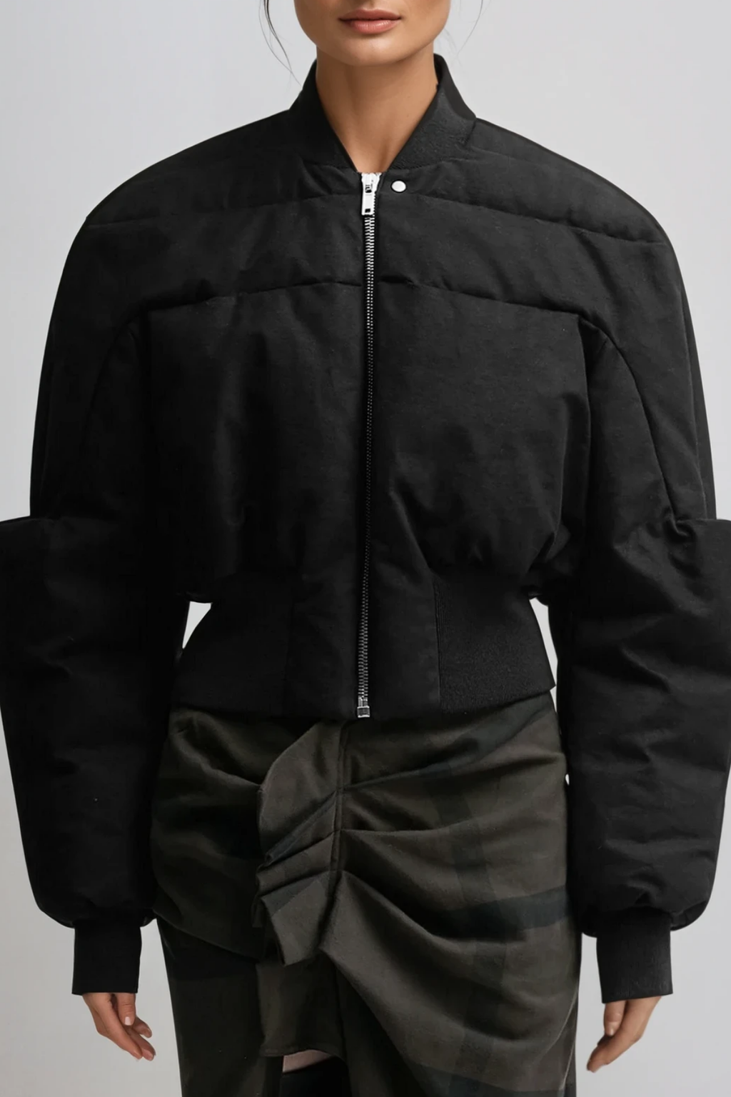 Devaraj Deconstruct Crop Jacket In Black