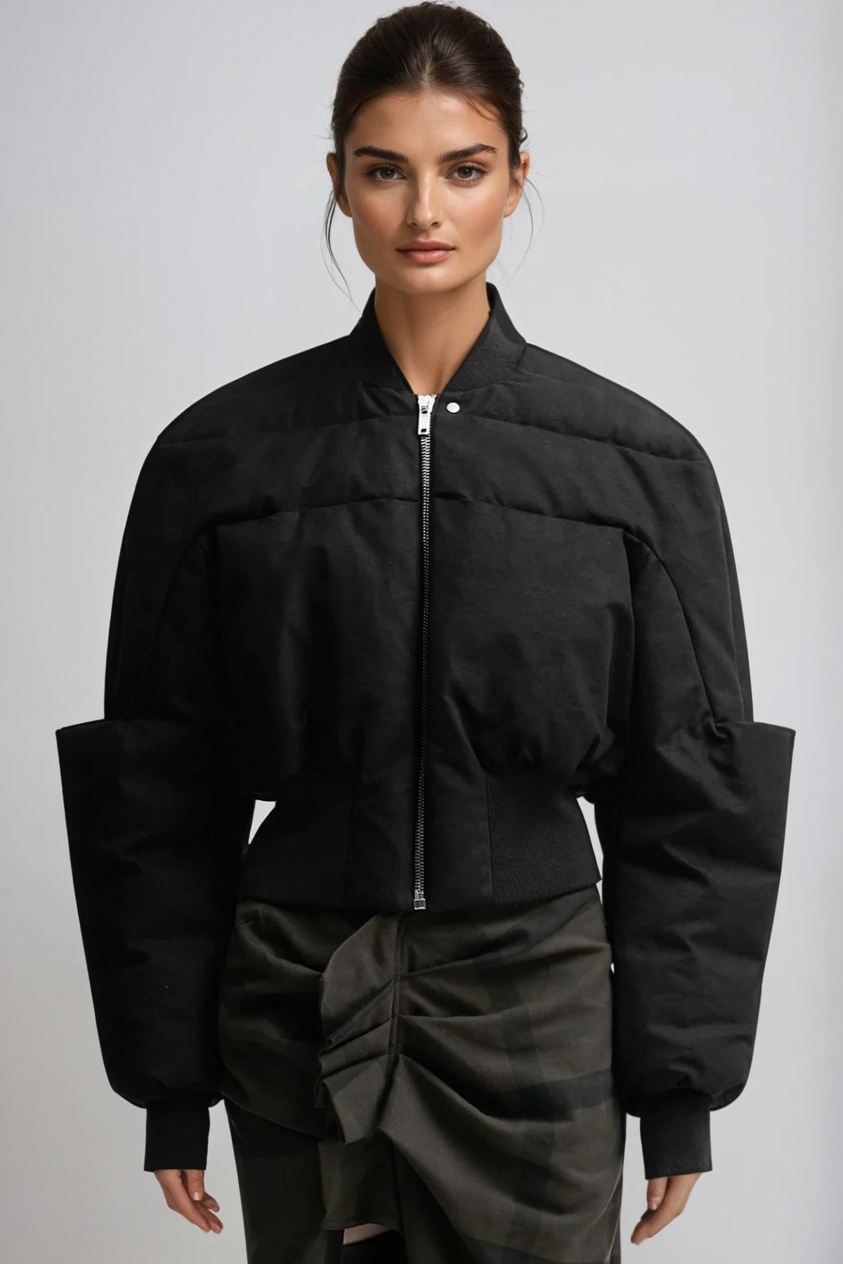 Devaraj Deconstruct Crop Jacket In Black