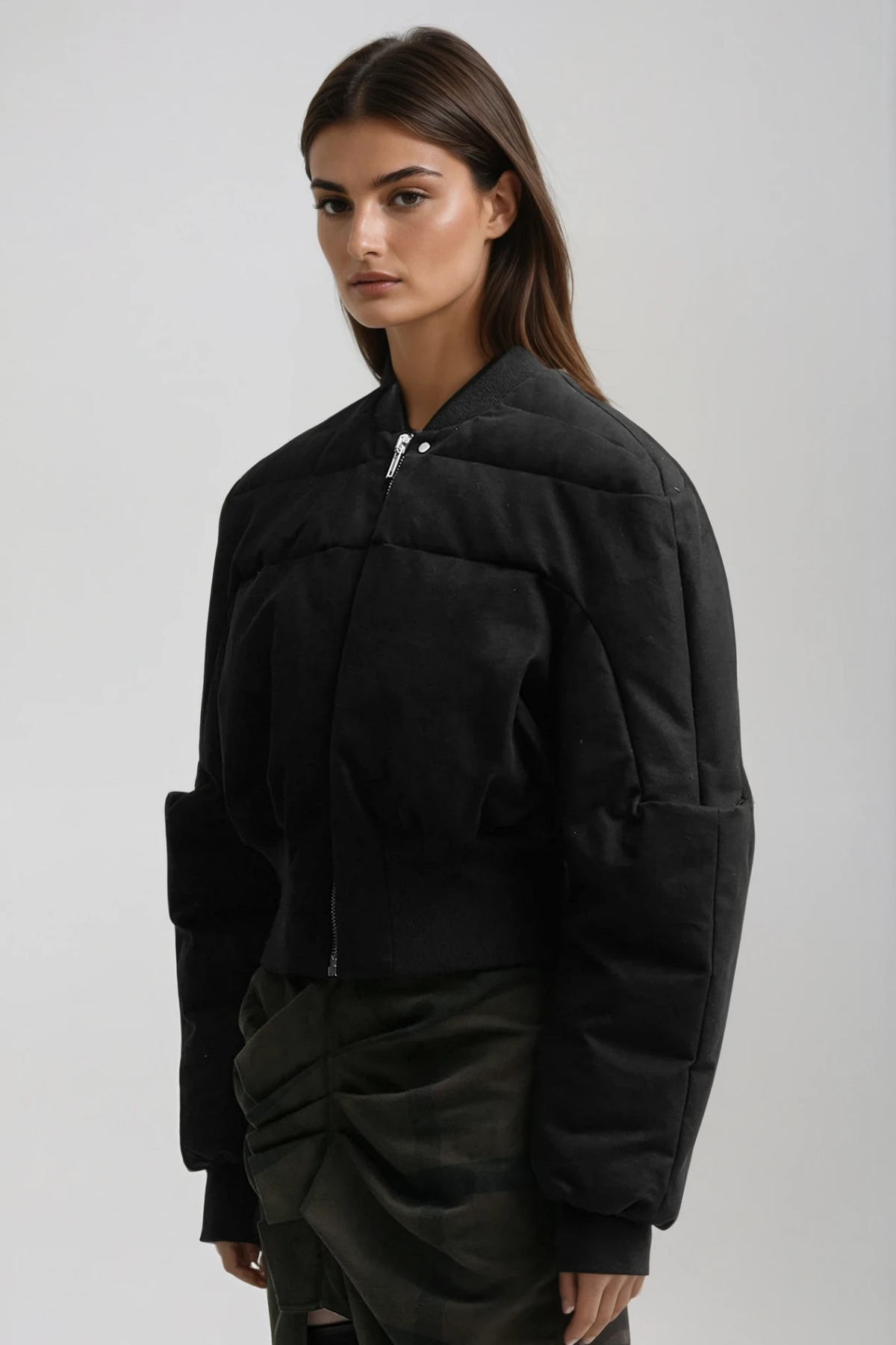 Devaraj Deconstruct Crop Jacket In Black