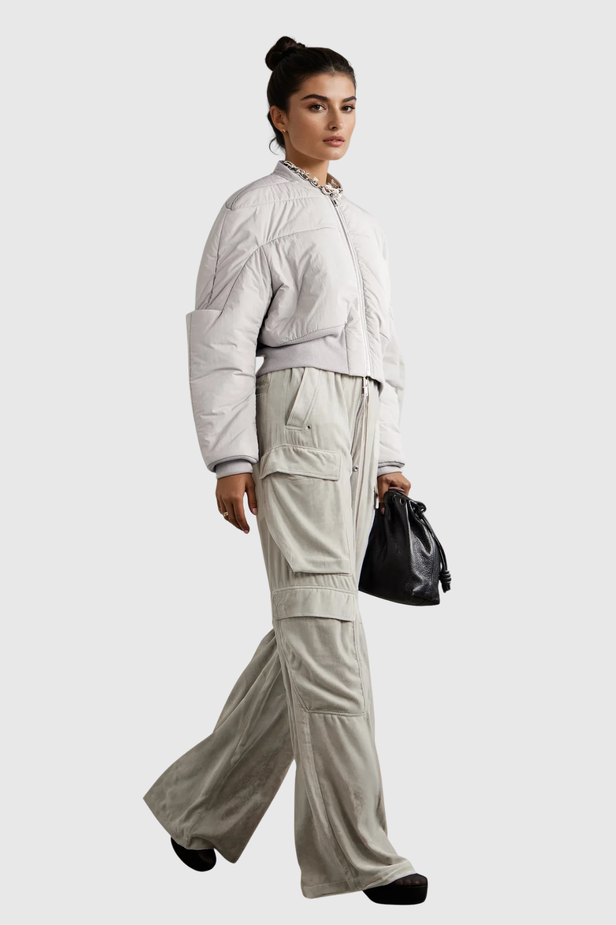 Devaraj Deconstruct Crop Jacket In White