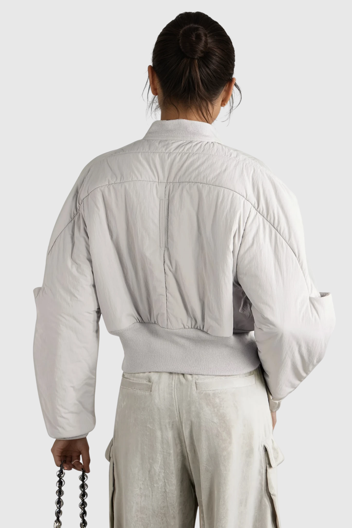 Devaraj Deconstruct Crop Jacket In White