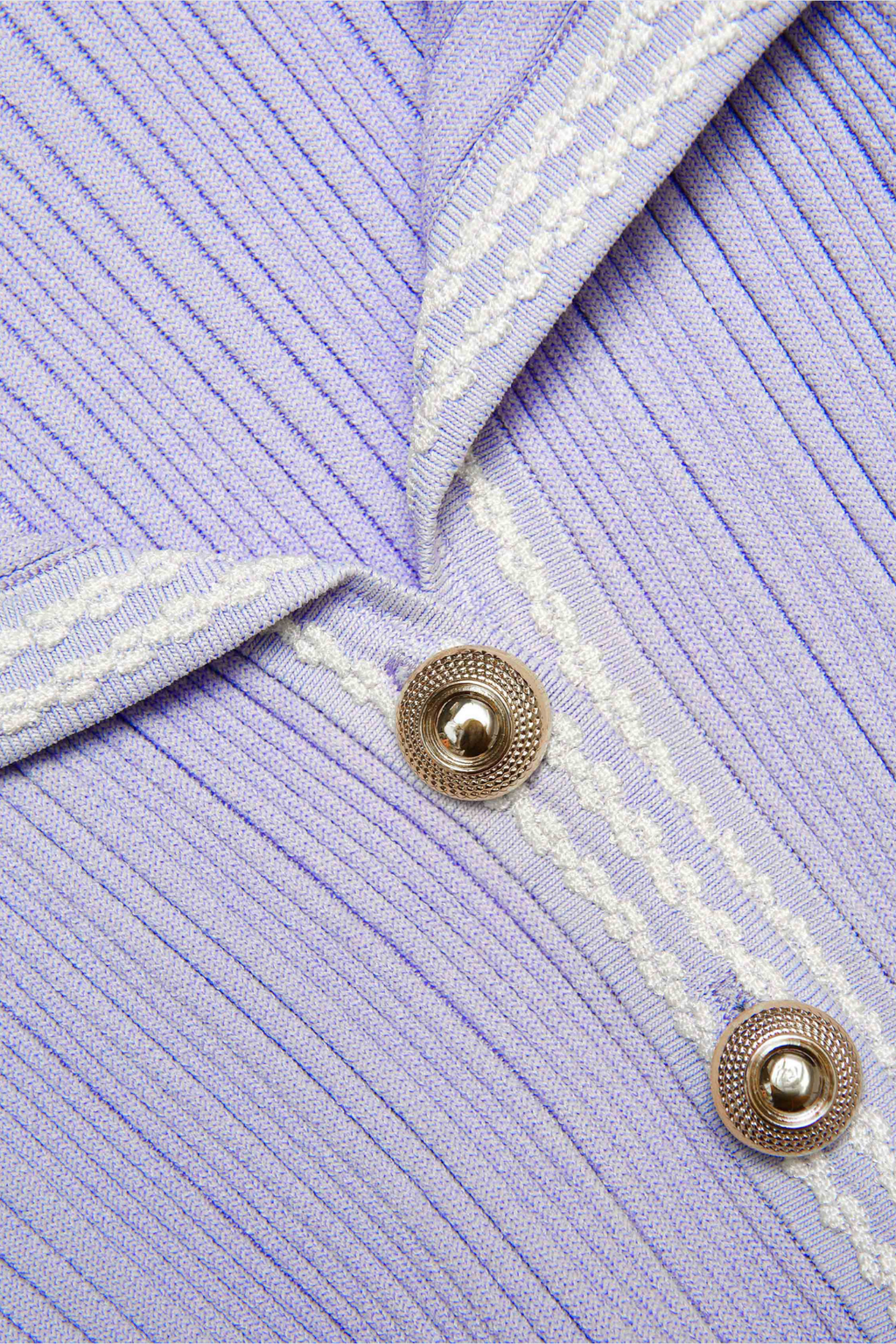 Devereux Lapel Ruffle Knit Mini Dress