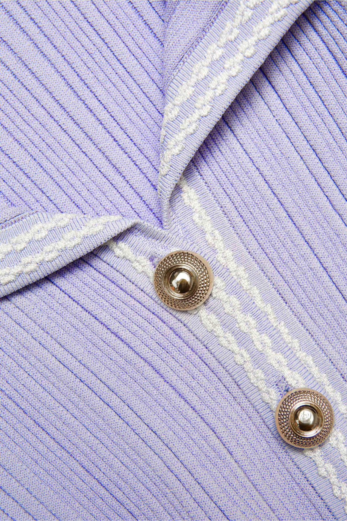 Devereux Lapel Ruffle Knit Mini Dress