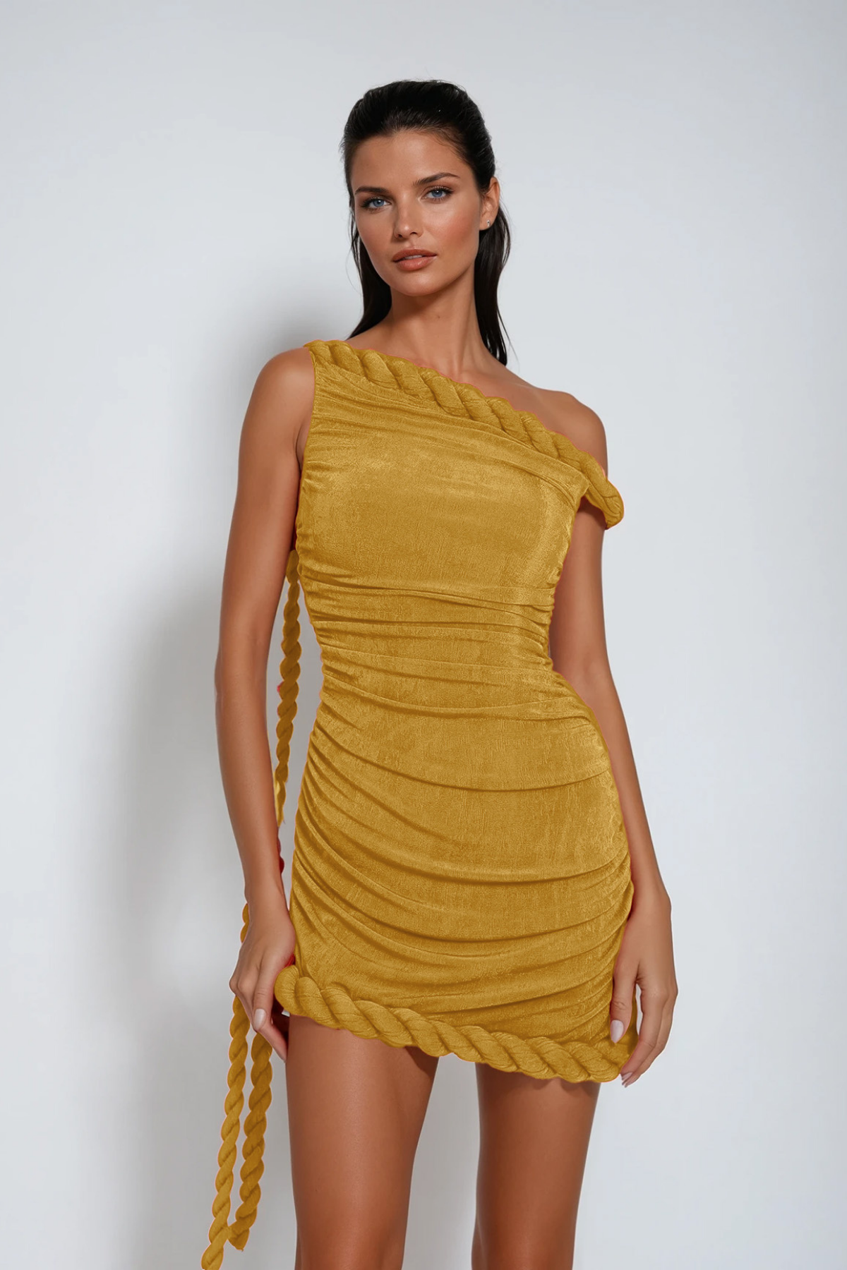 Devon One Shoulder Twist Mini Dress