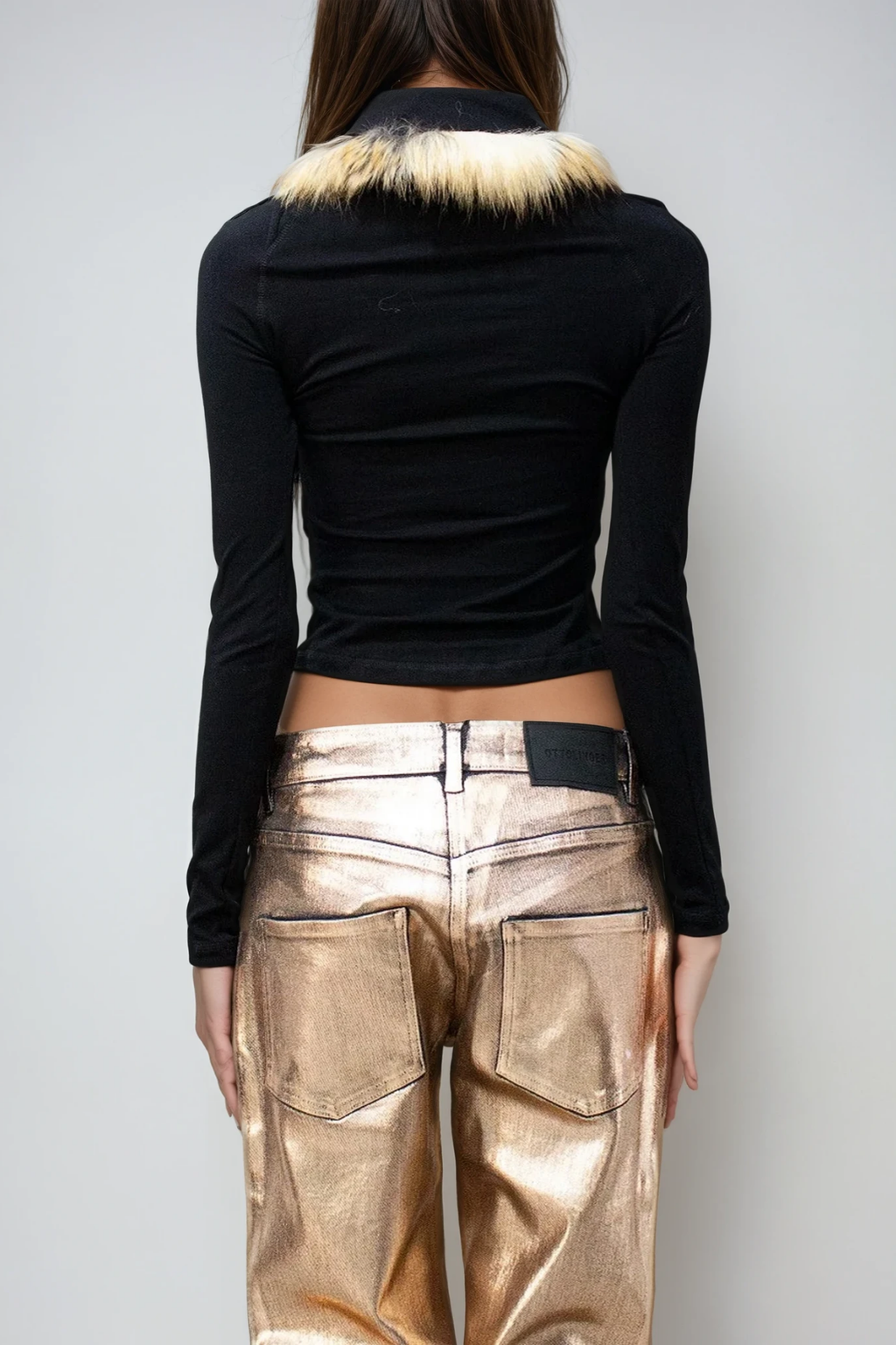 Dewayne Faux Fur Bodycon Top