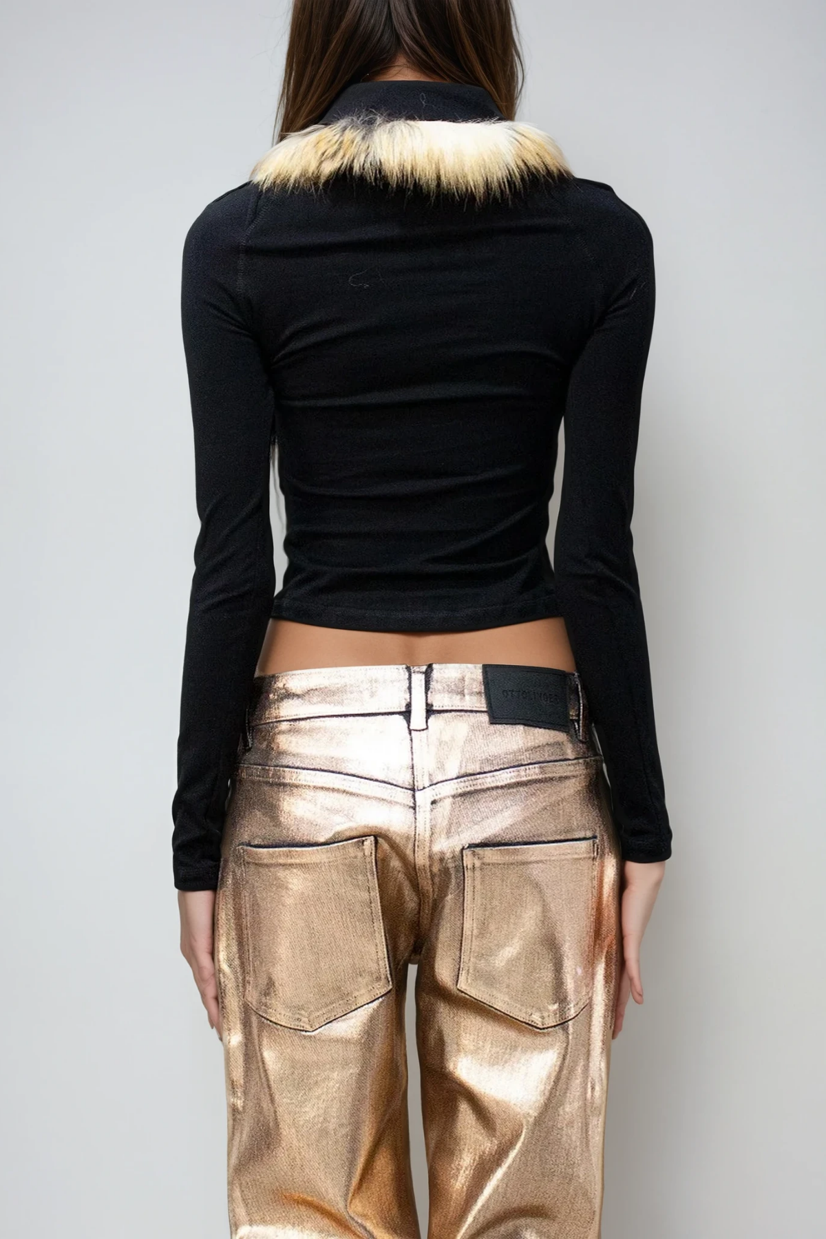 Dewayne Faux Fur Bodycon Top