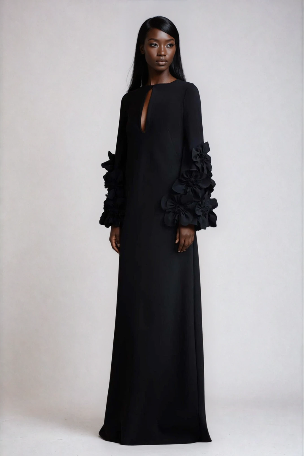 Diadumenus Cutout Flower Maxi Dress