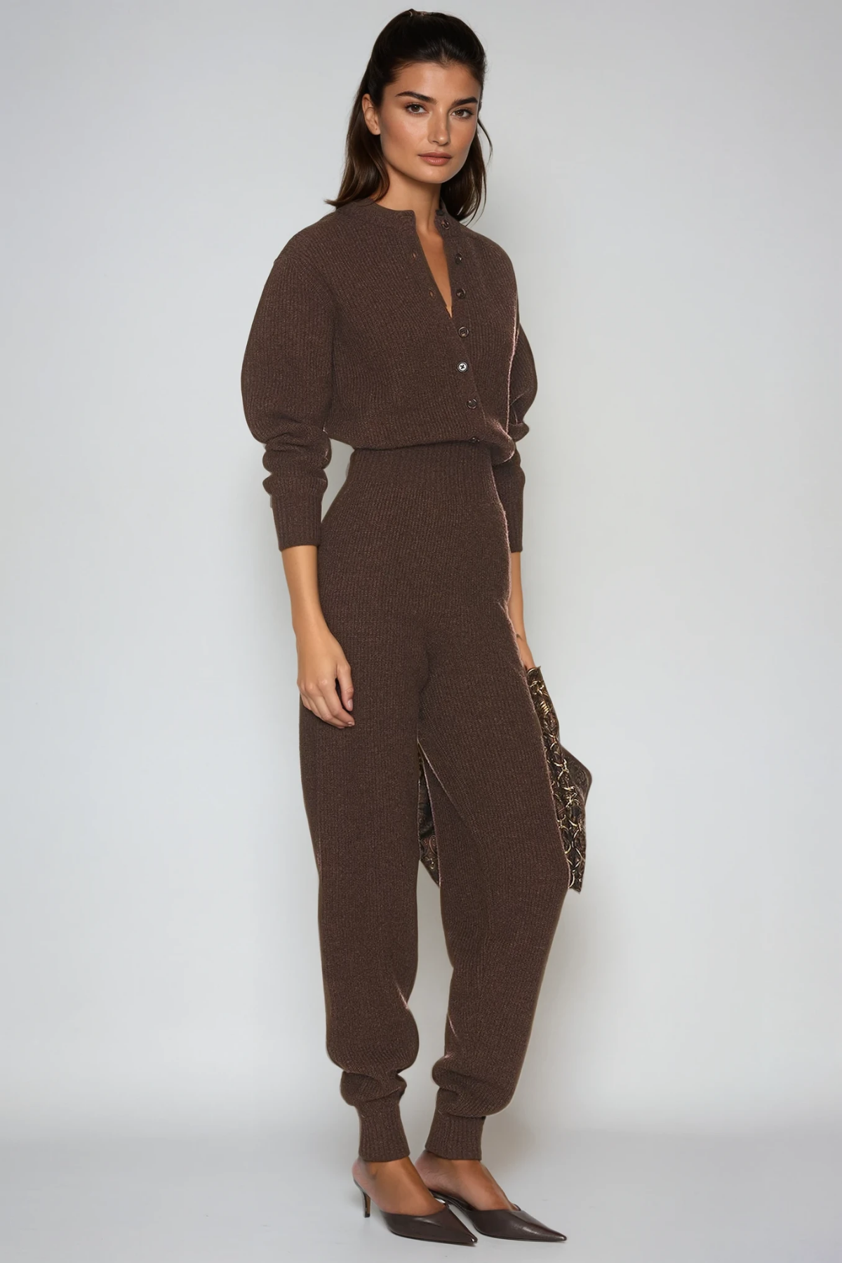 Diamanto Bodycon Knit Jumpsuit