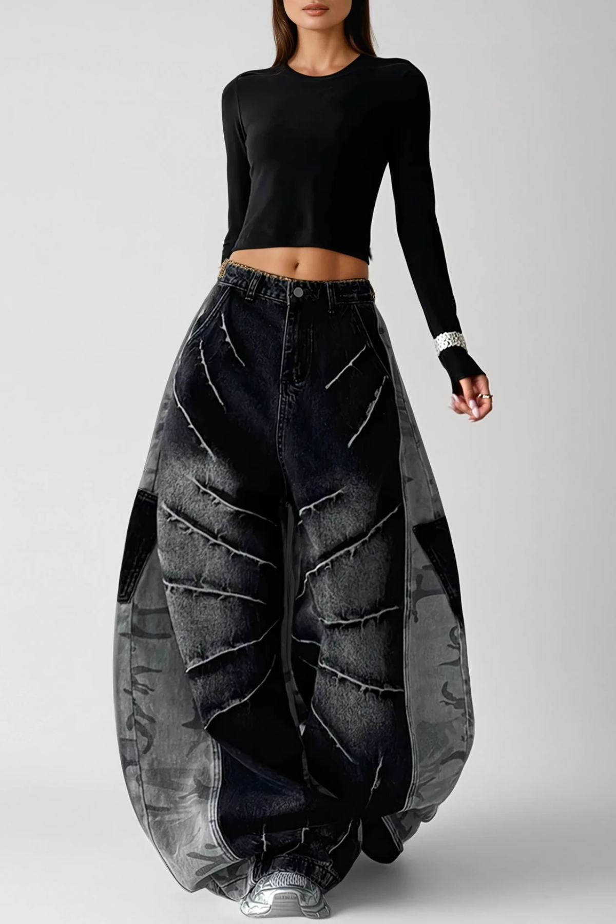 Diane Deconstruct Bleached Baggy Jeans