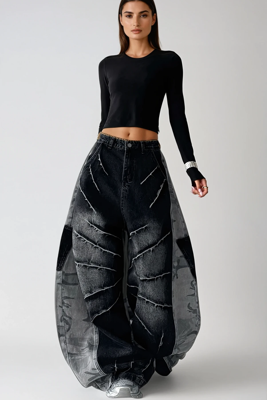 Diane Deconstruct Bleached Baggy Jeans