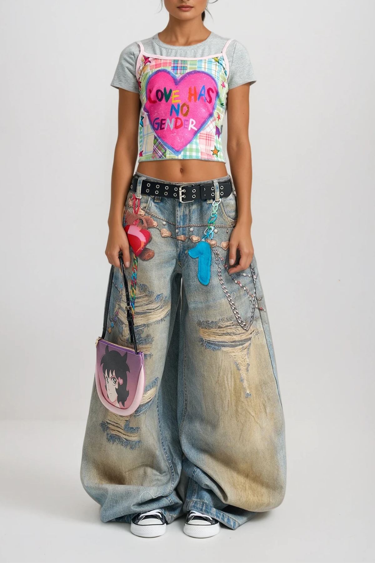 Diann Print Wide Leg Jeans