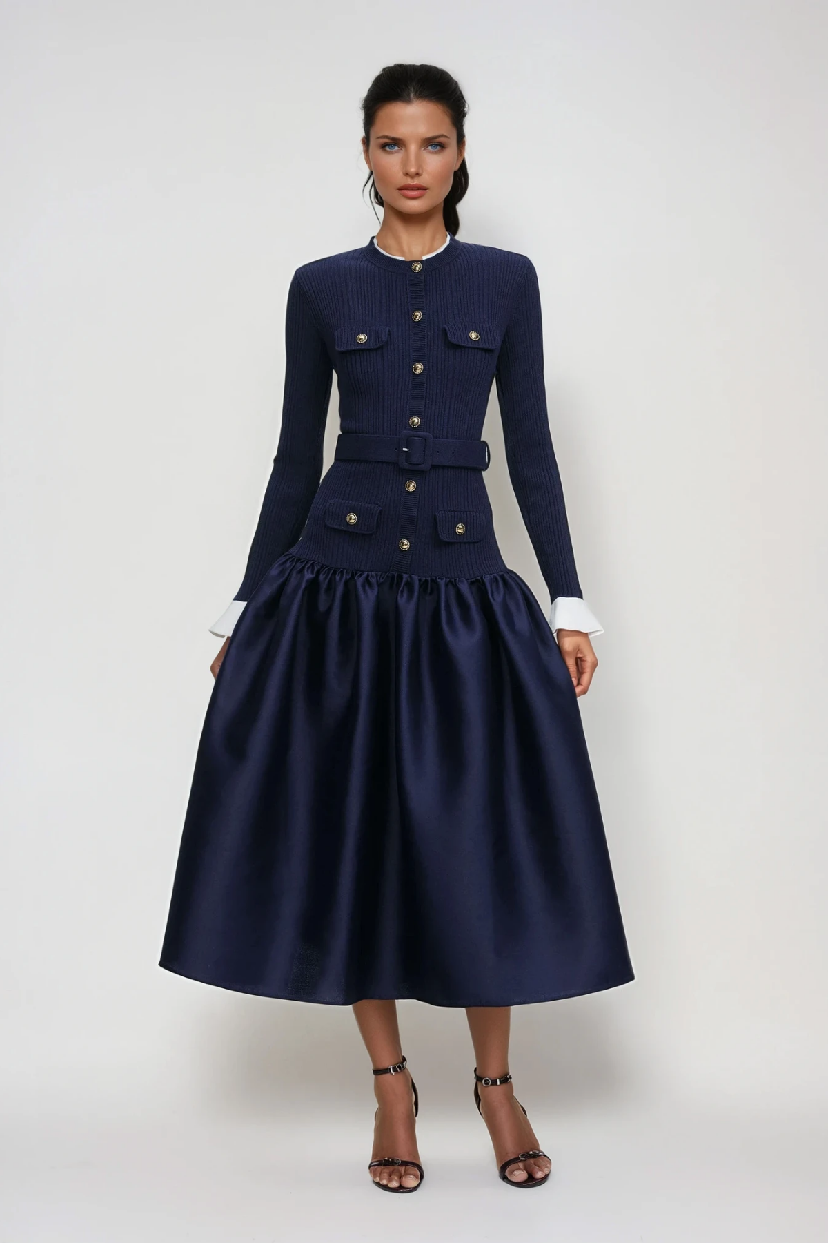 Diarmad Deconstruct Knit Maxi Dress