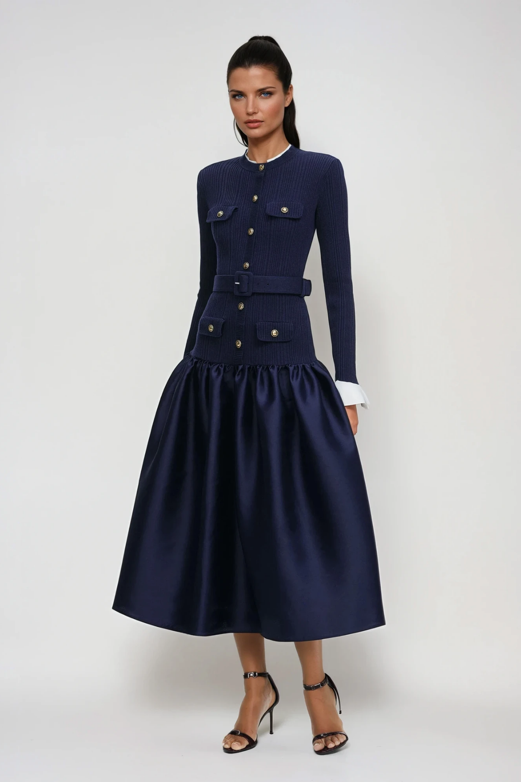 Diarmad Deconstruct Knit Maxi Dress