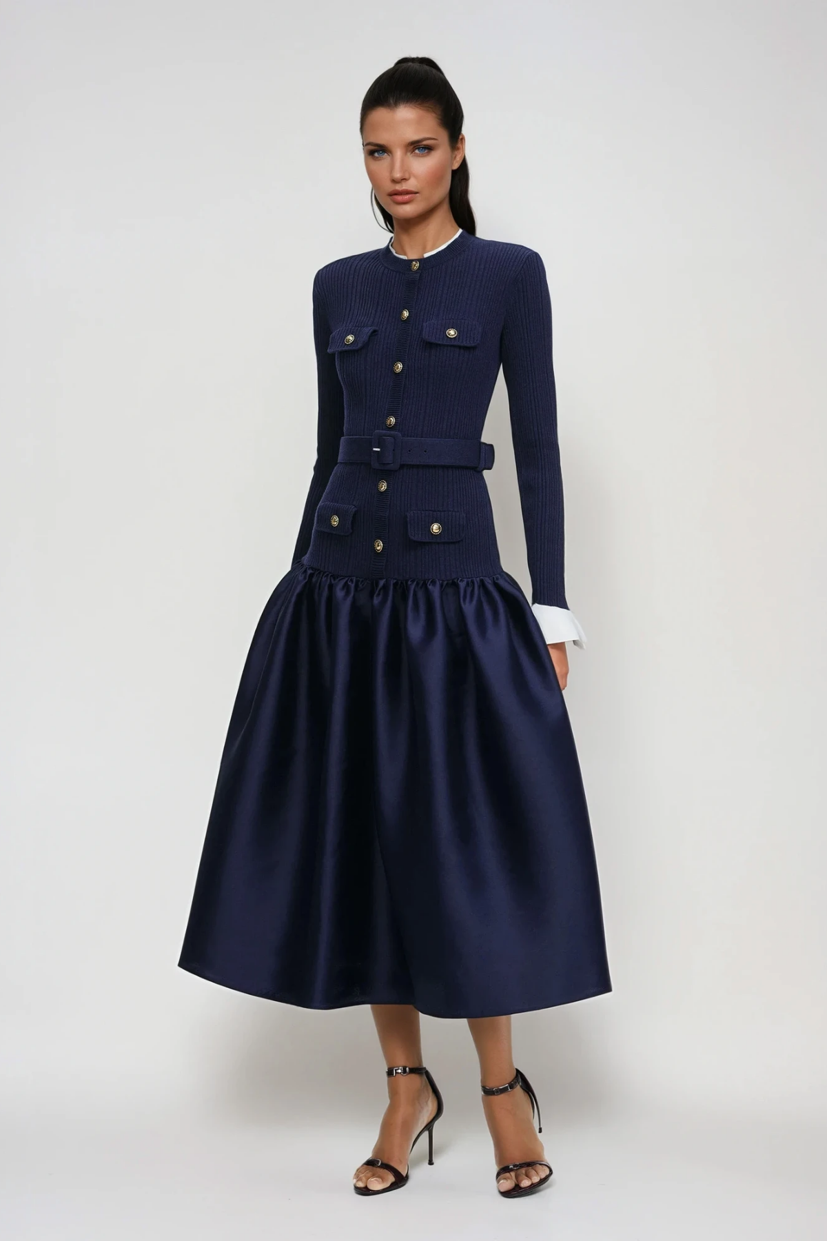 Diarmad Deconstruct Knit Maxi Dress