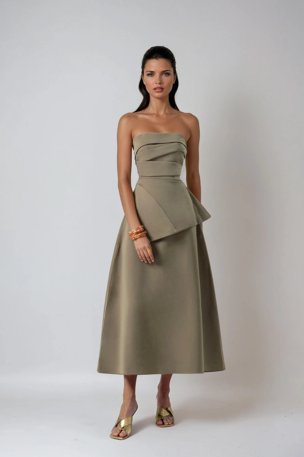 Diarmaid Strapless Ruch Skirt Set