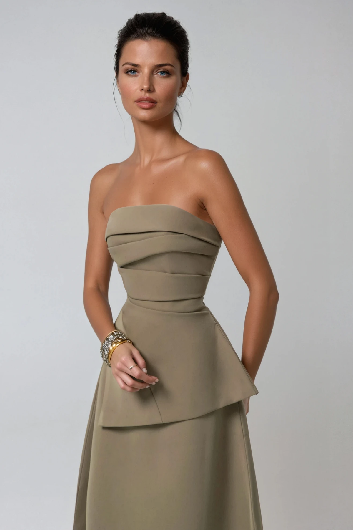 Diarmaid Strapless Ruch Skirt Set