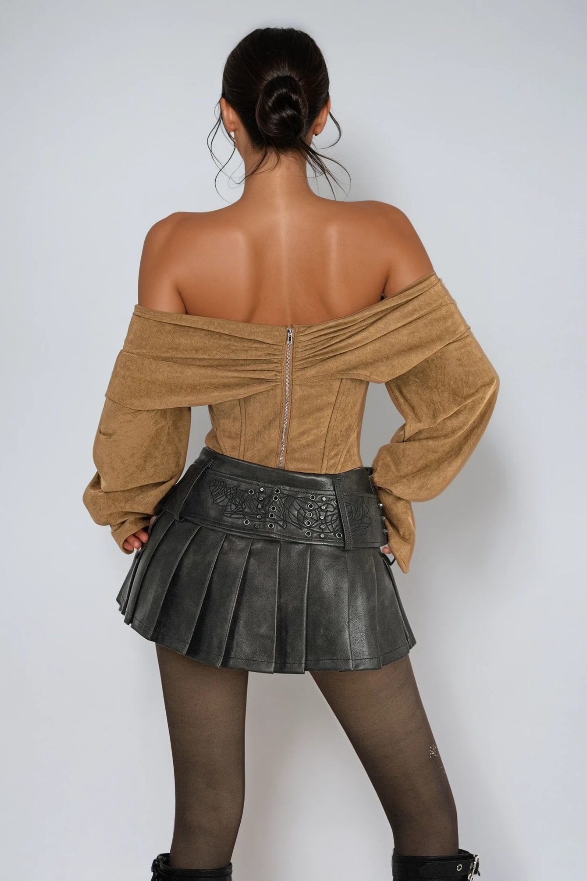 Diarmait Corset Lace Up Top