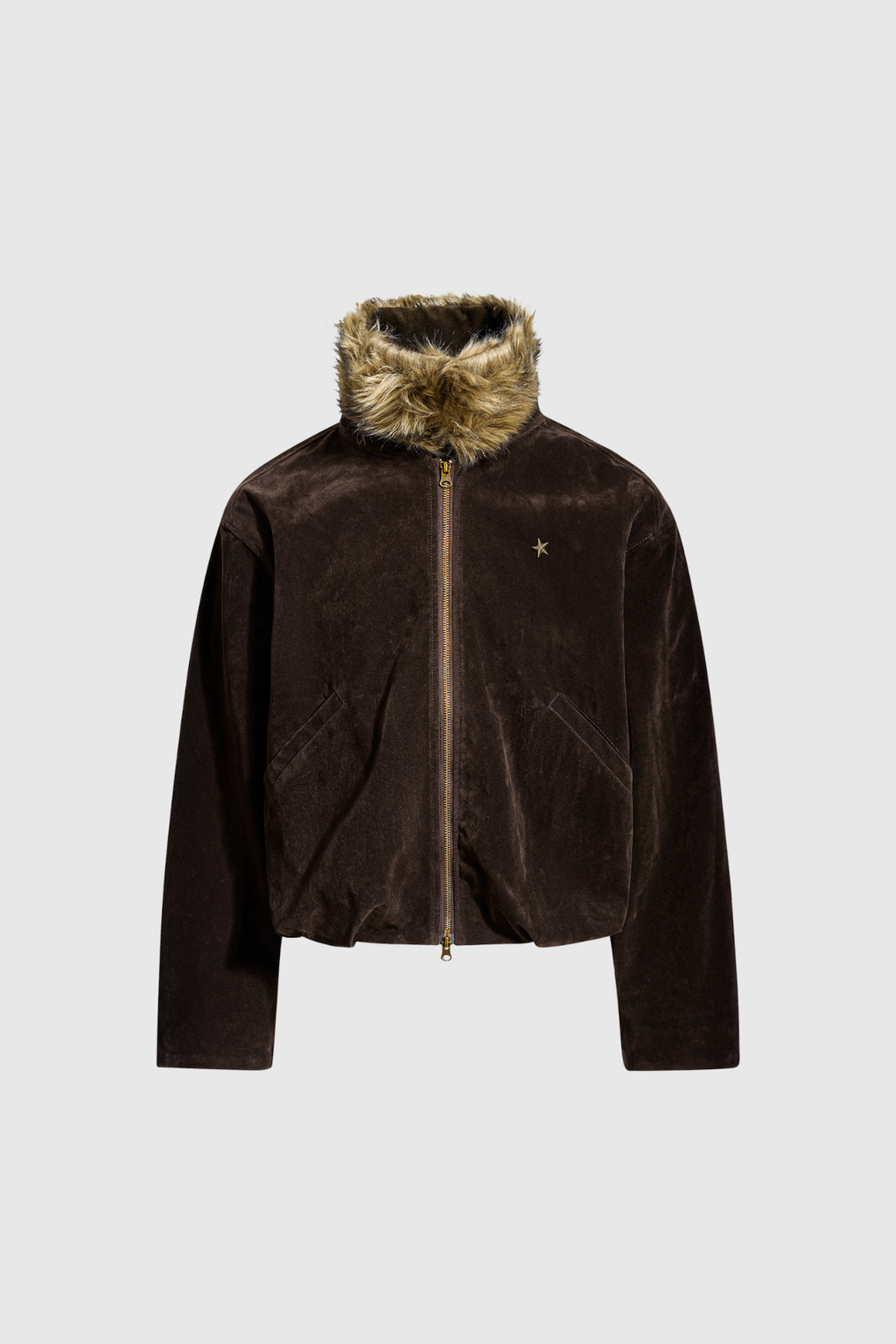 Dick Faux Fur Star Jacket In Brown