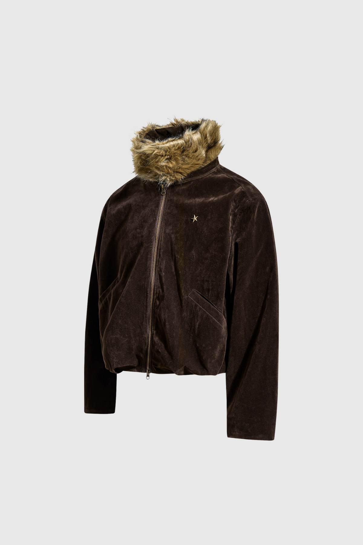 Dick Faux Fur Star Jacket In Brown