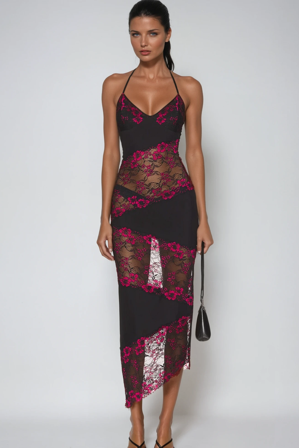 Diederik Deconstruct Floral Lace Maxi Dress
