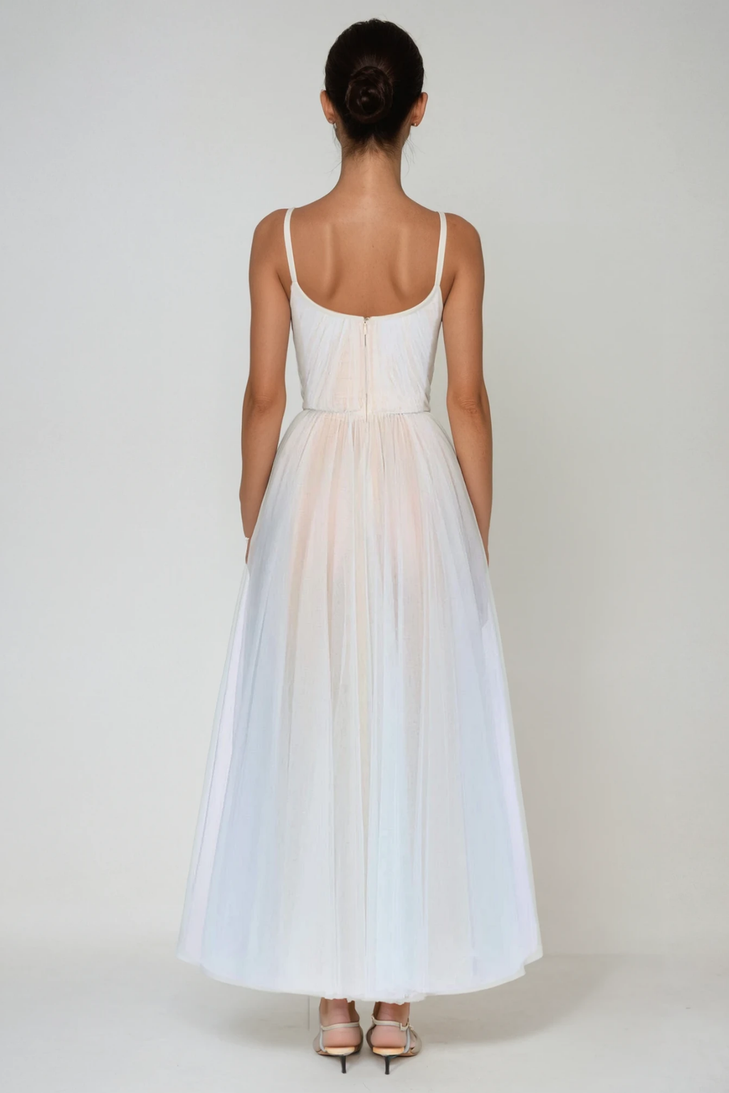 Dieuwe Spaghetti Hayley Mesh Maxi Dress