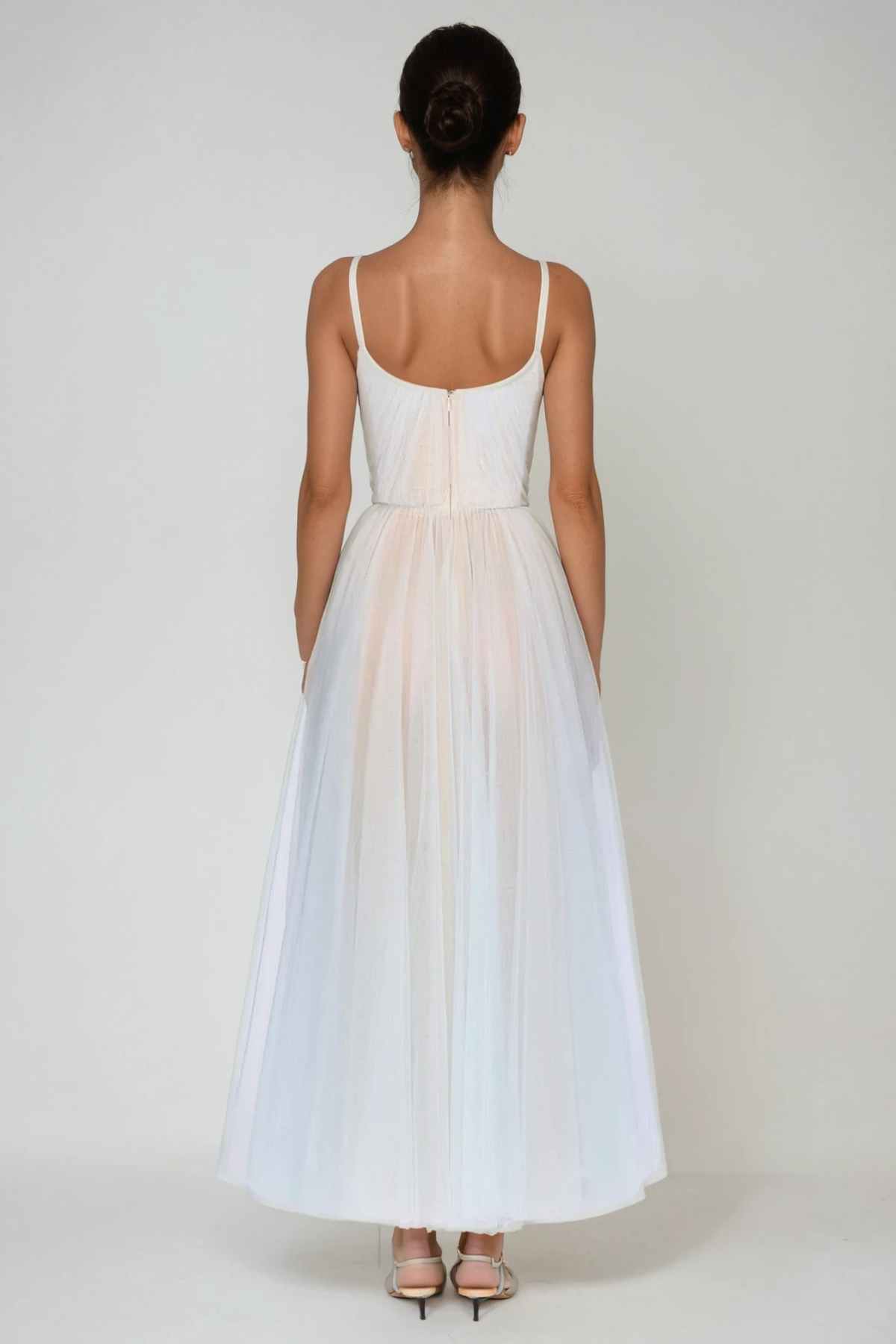 Dieuwe Spaghetti Hayley Mesh Maxi Dress