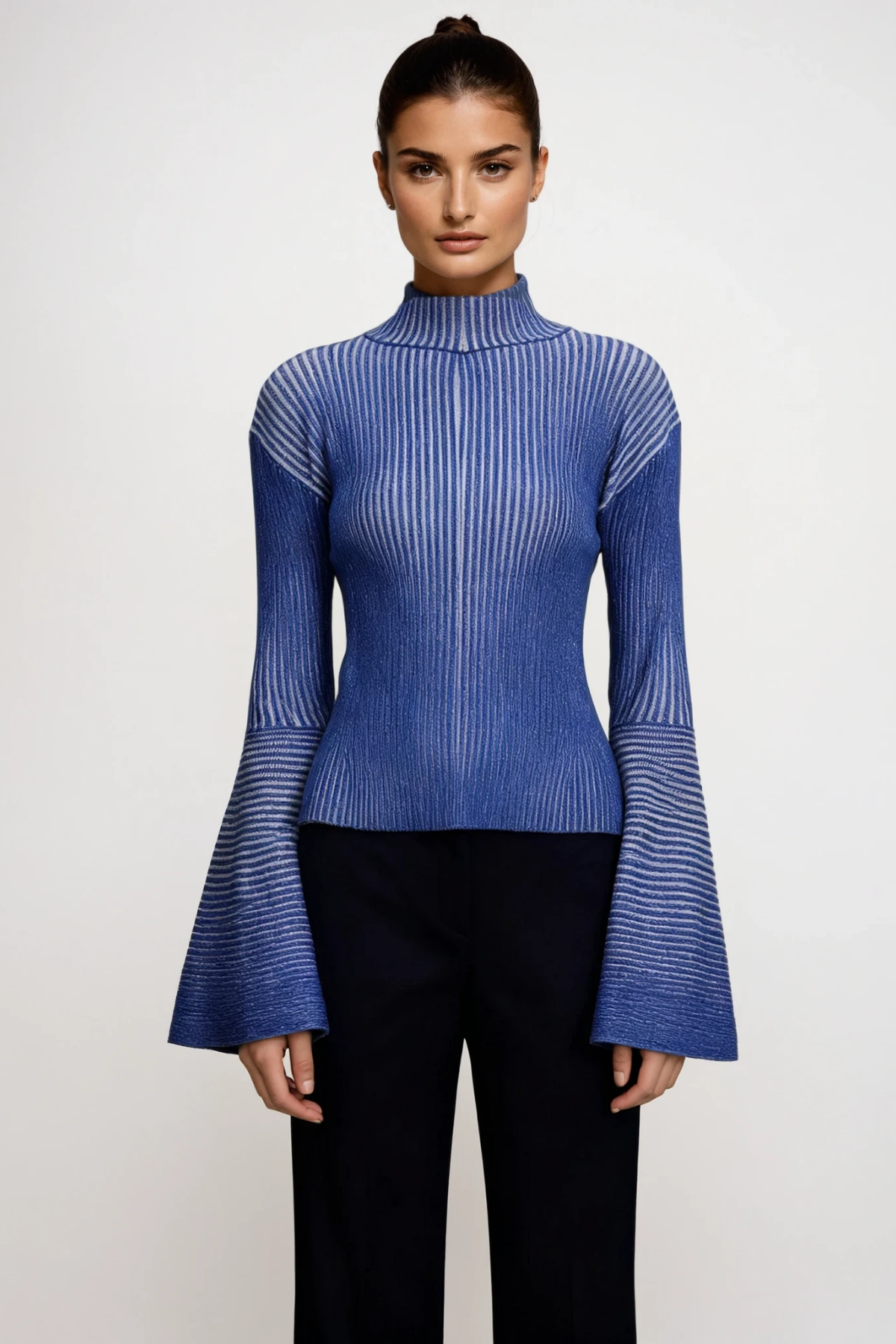 Digby Bell Sleeve Stripe Knit Top