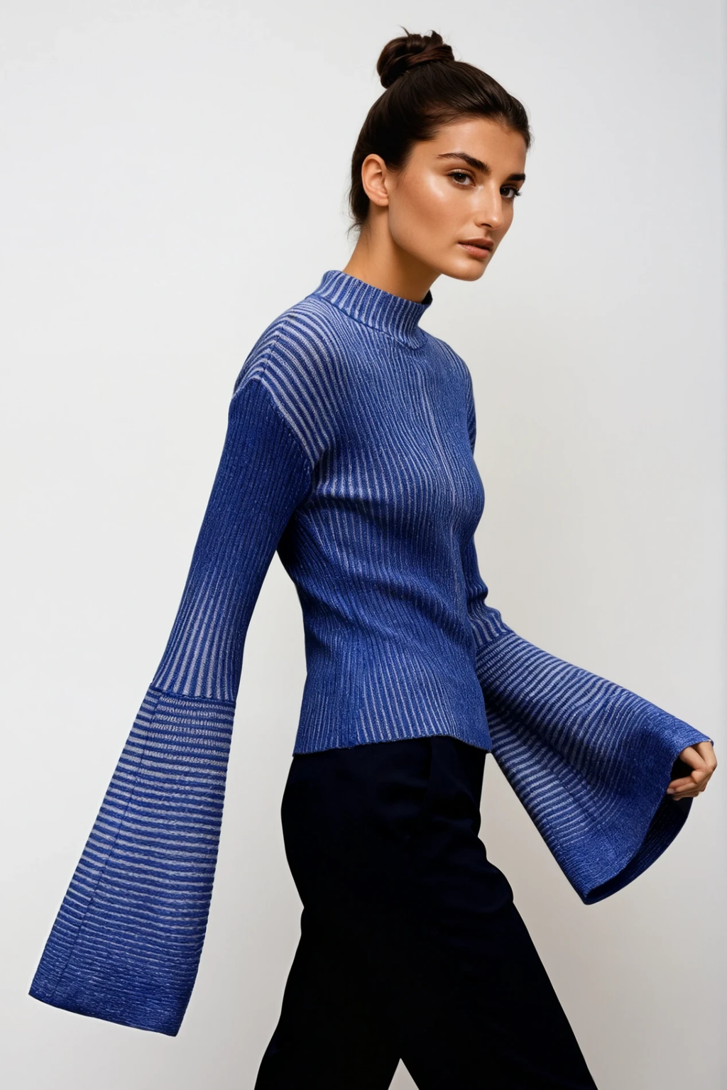 Digby Bell Sleeve Stripe Knit Top