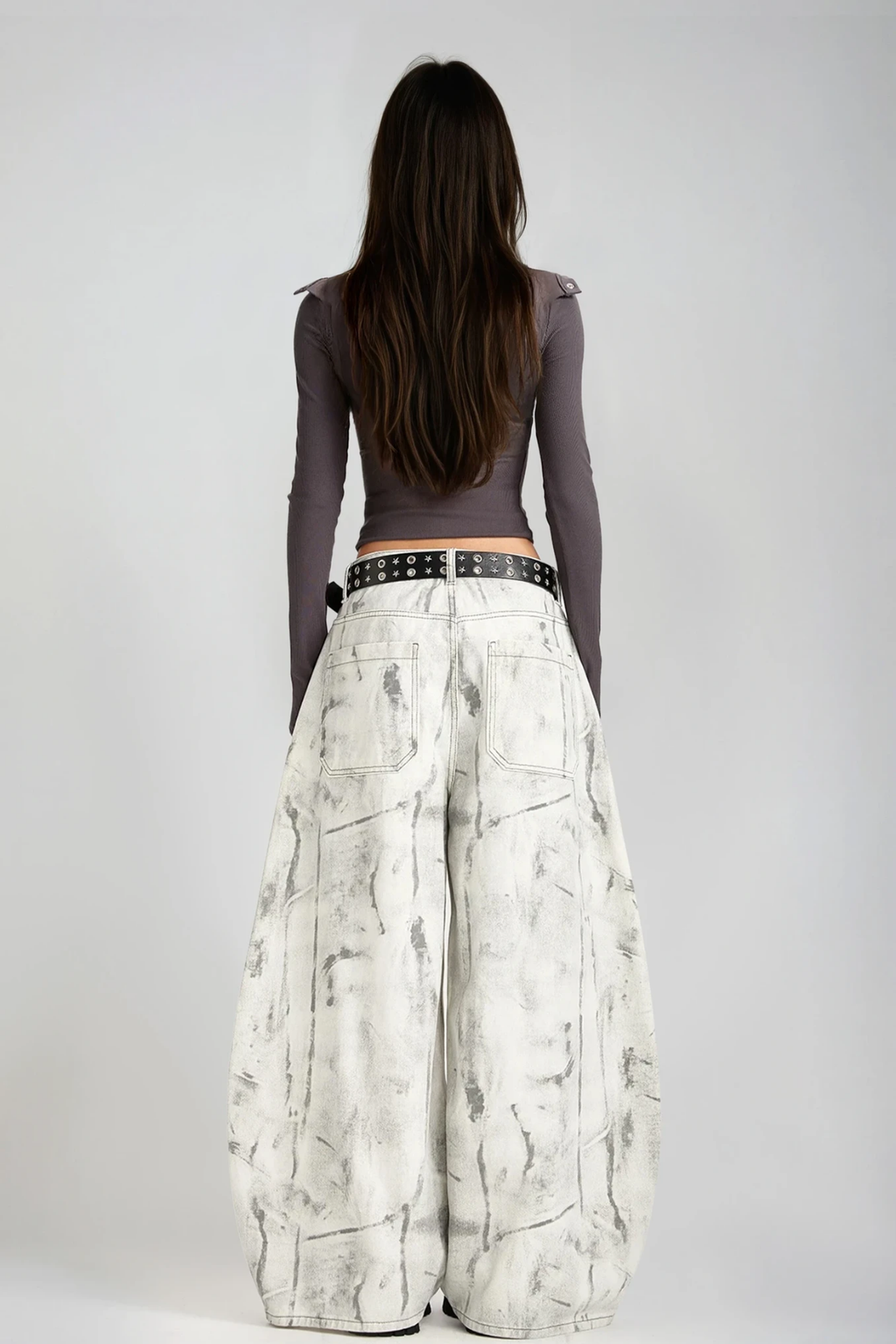 Dijana Asymmetric Print Jeans