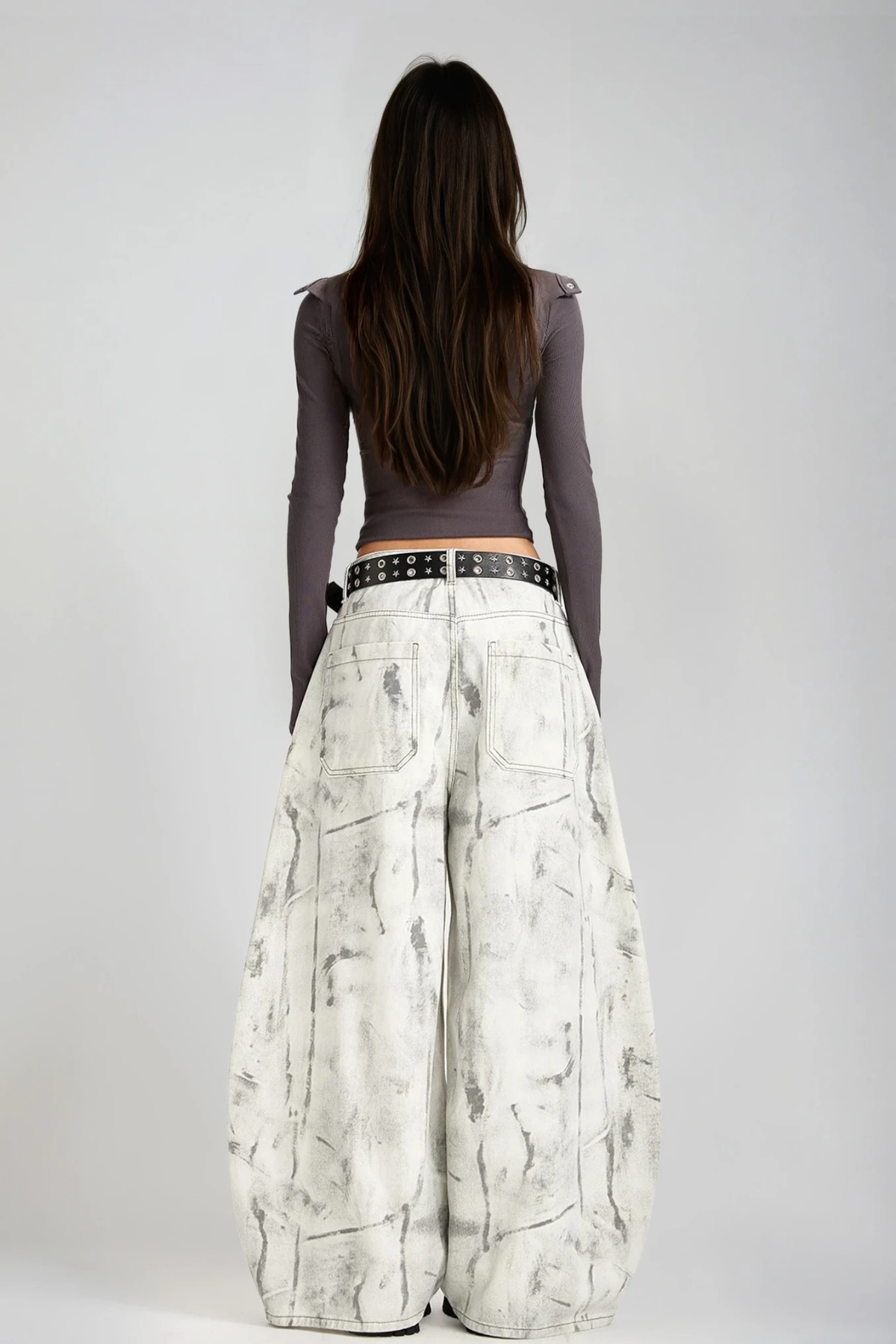 Dijana Asymmetric Print Jeans
