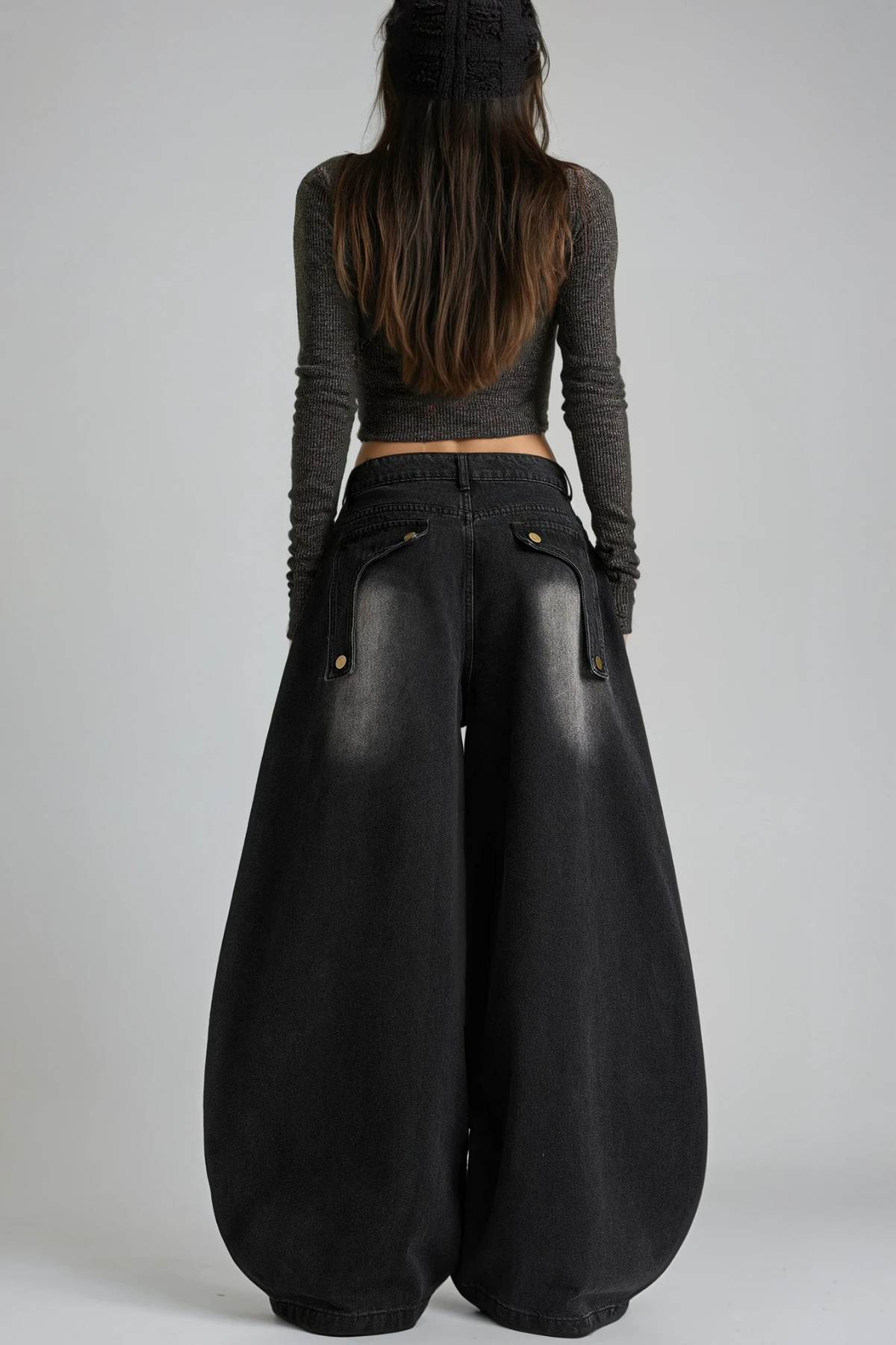 Dikeledi Print Fringe Jeans In Black