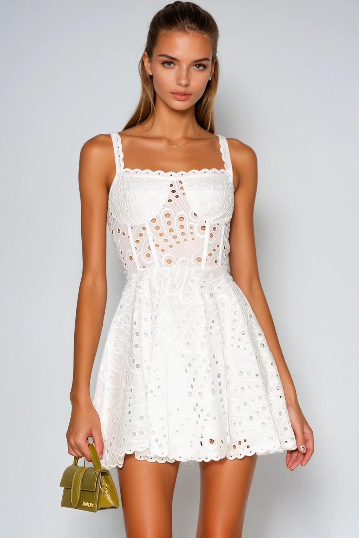 Diksha Spaghetti Cutout Mini Dress