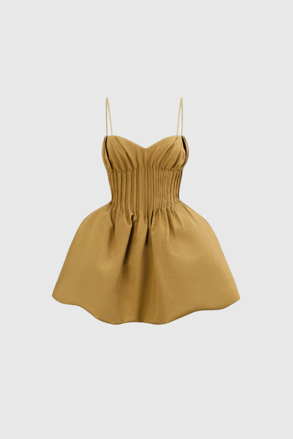 Dilara Spaghetti Ruch Bubble Mini Dress