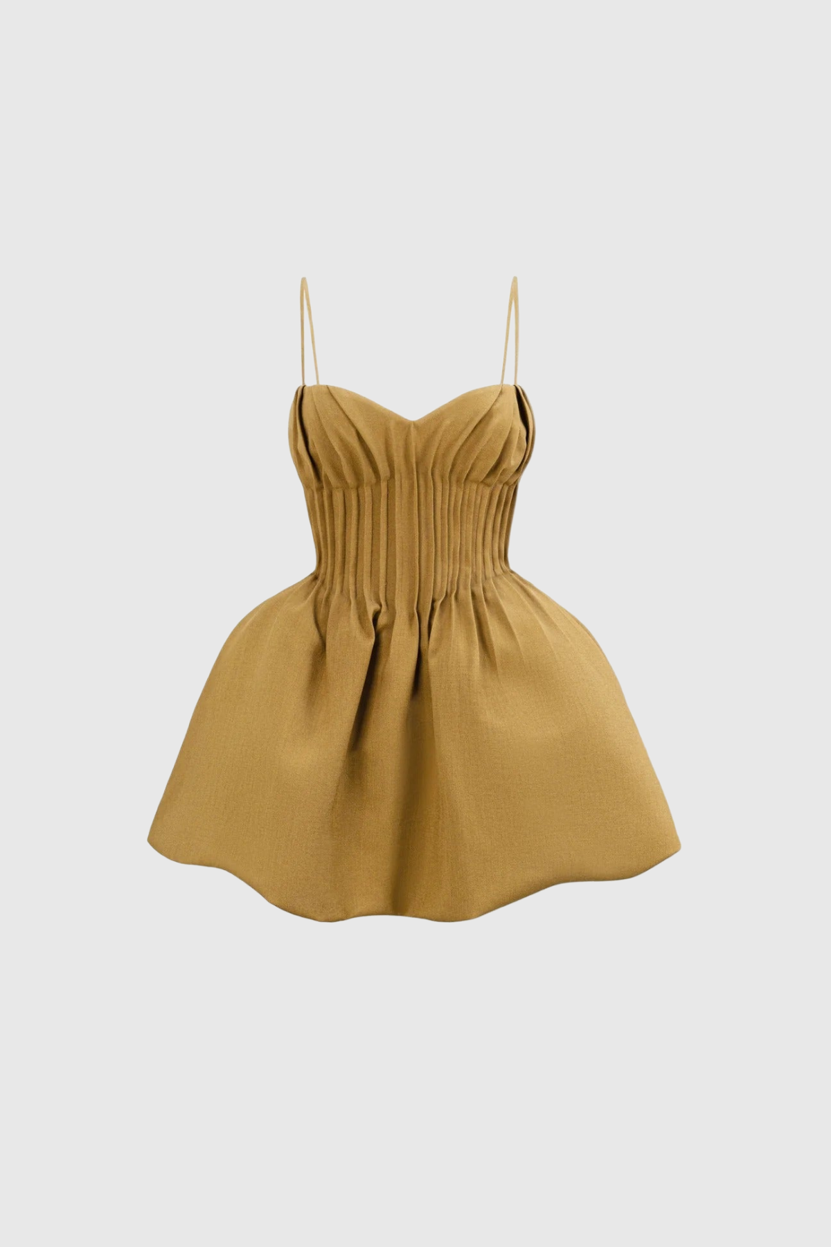 Dilara Spaghetti Ruch Bubble Mini Dress