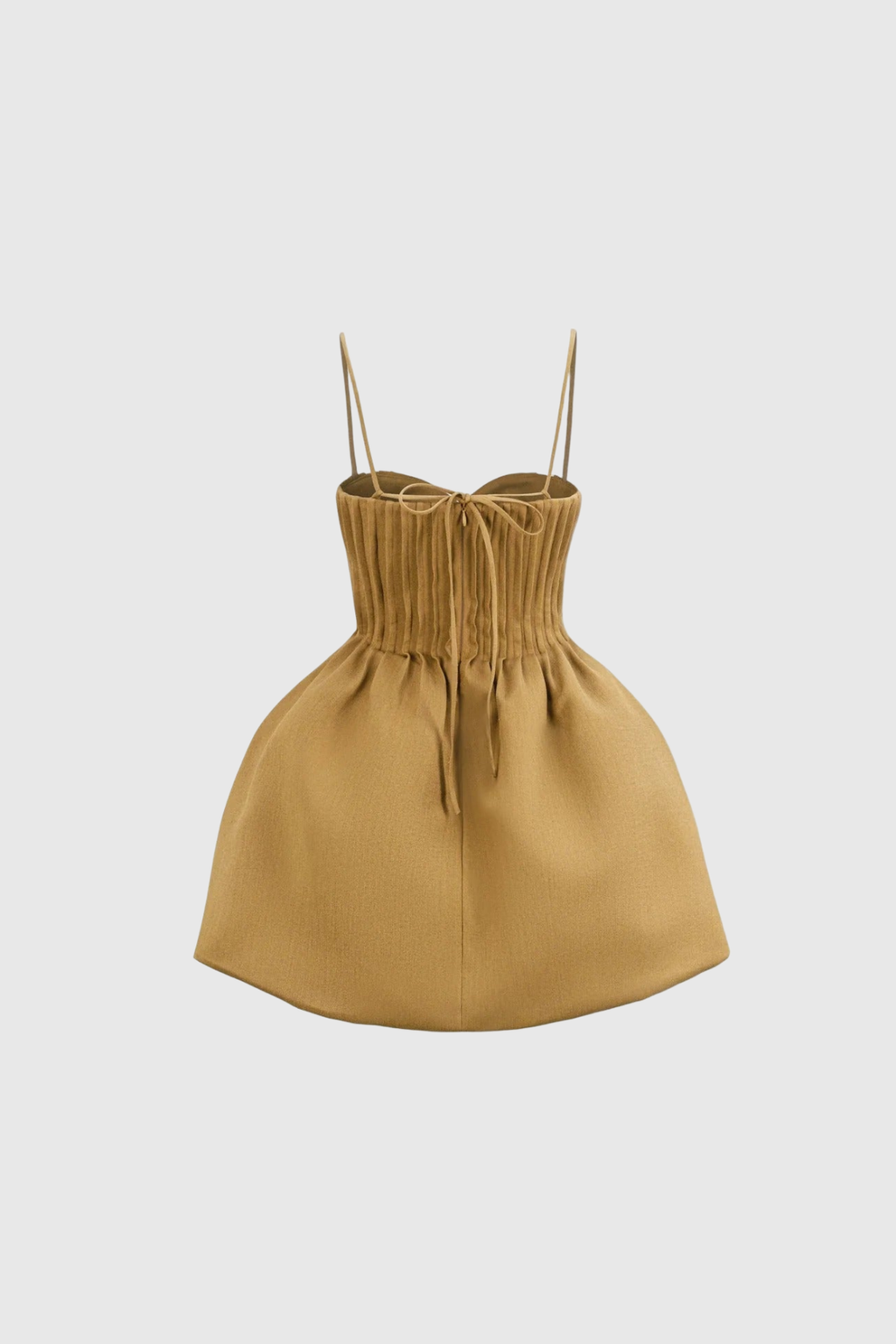 Dilara Spaghetti Ruch Bubble Mini Dress