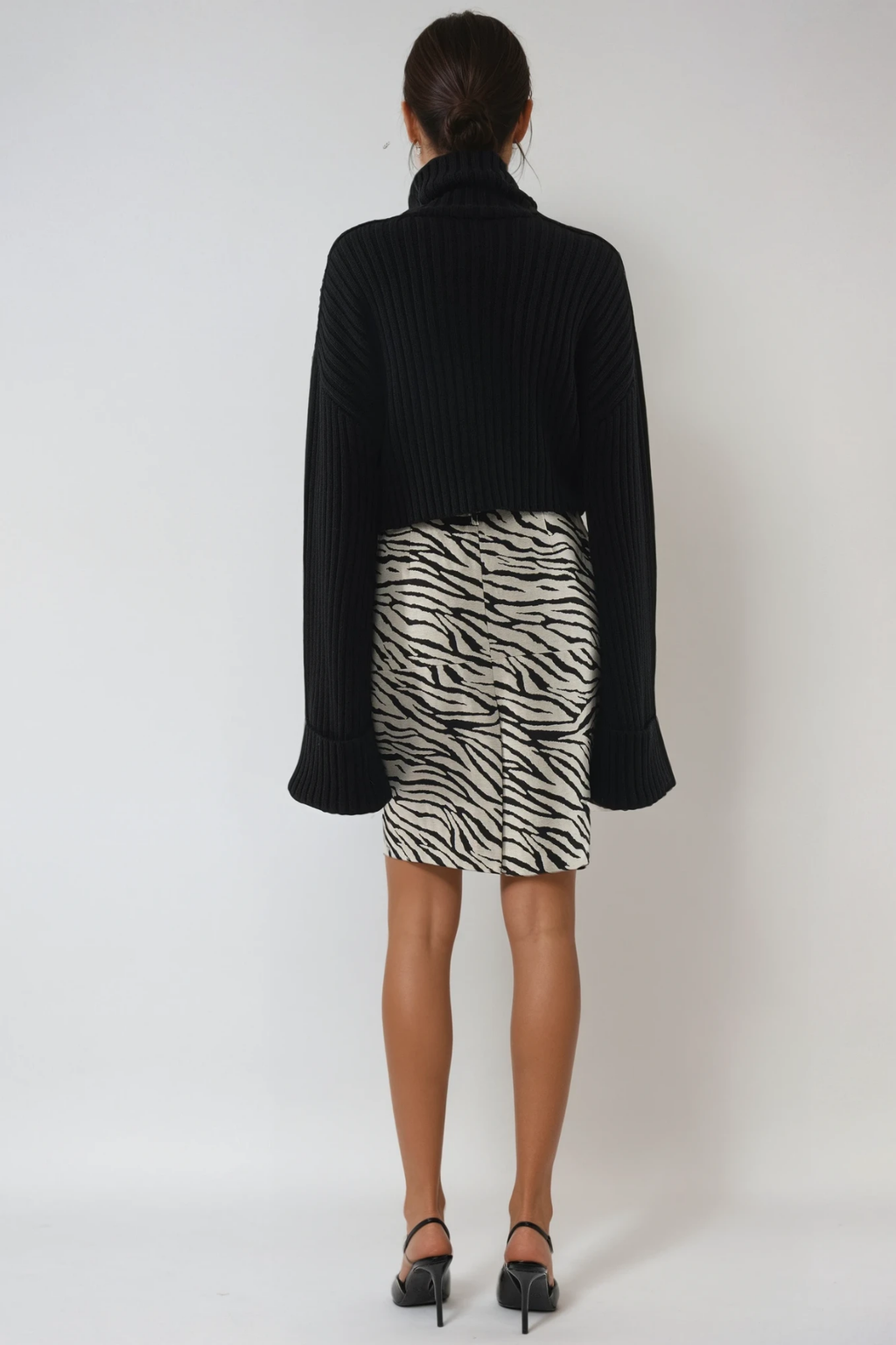 Dileep Zebra Print Mini Skirt